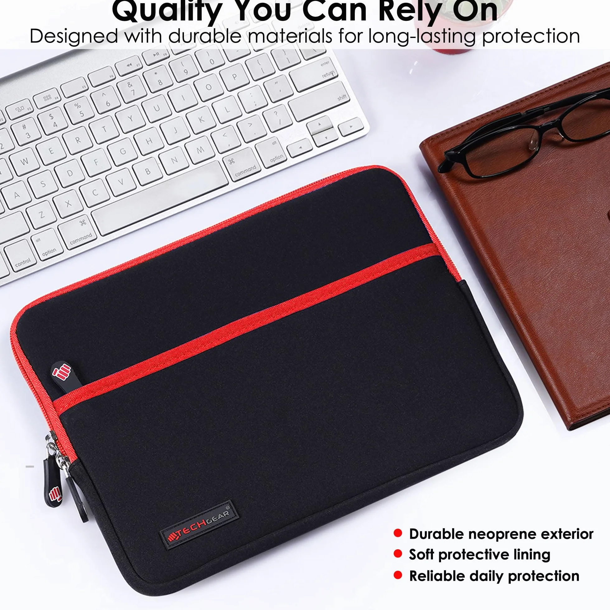 TECHGEAR Pro 10 etui etui, etui z neoprenu, odporne na wstrząsy bąbelkowe etui kompatybilne z iPadem 10.2, 9.7, Air 4, Samsung Tab A7, A8 10.5, 10.1 10.4, S8, Surface Go 3