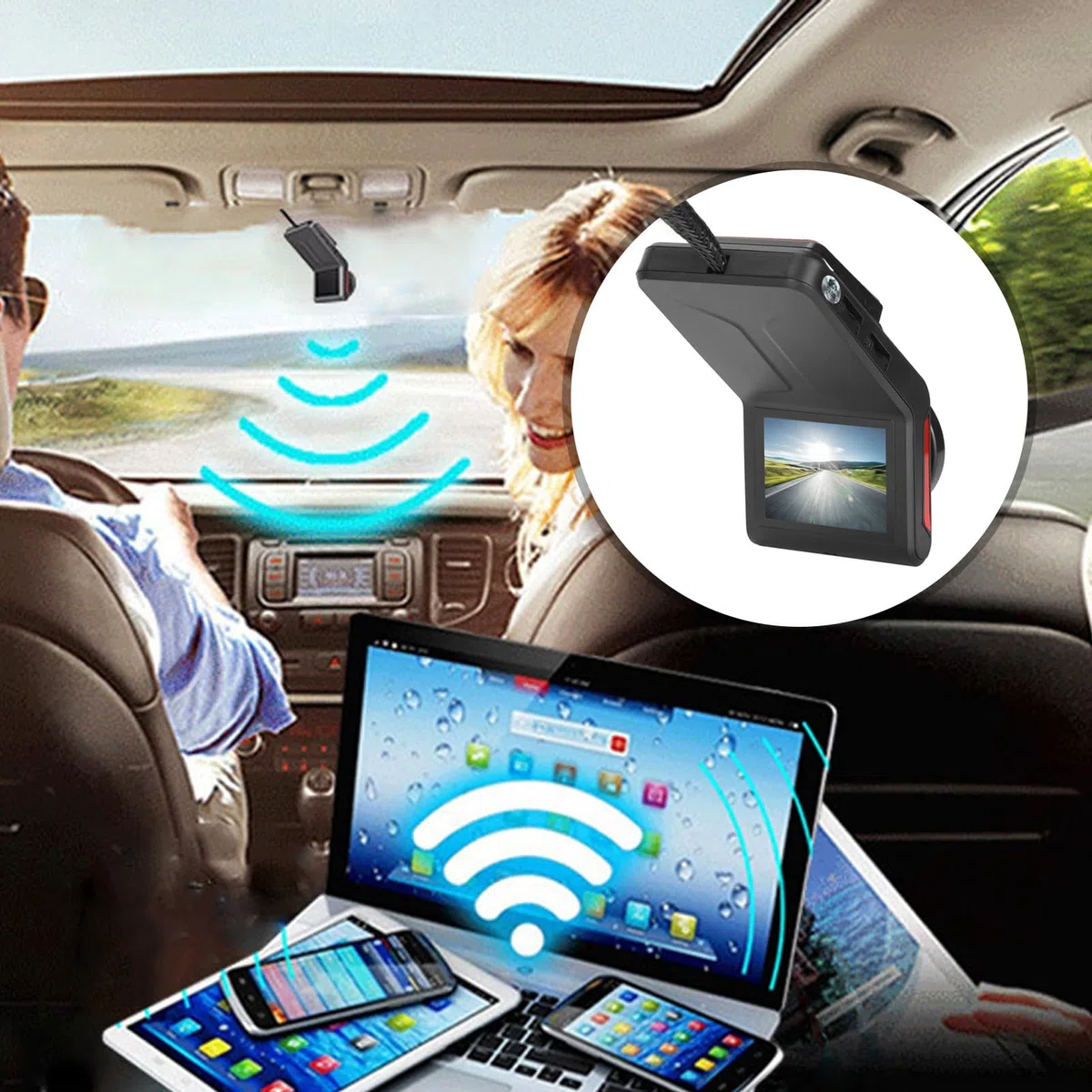 Bewinner Kamera Samochodowa DualLens K18 4G z WIFI GPS 1080P Rejestrator Jazdy do Zdalnego Monitorowania, Noktowizora, 24-godzinnego Monitorowania Bezpieczeństwa Samochodu