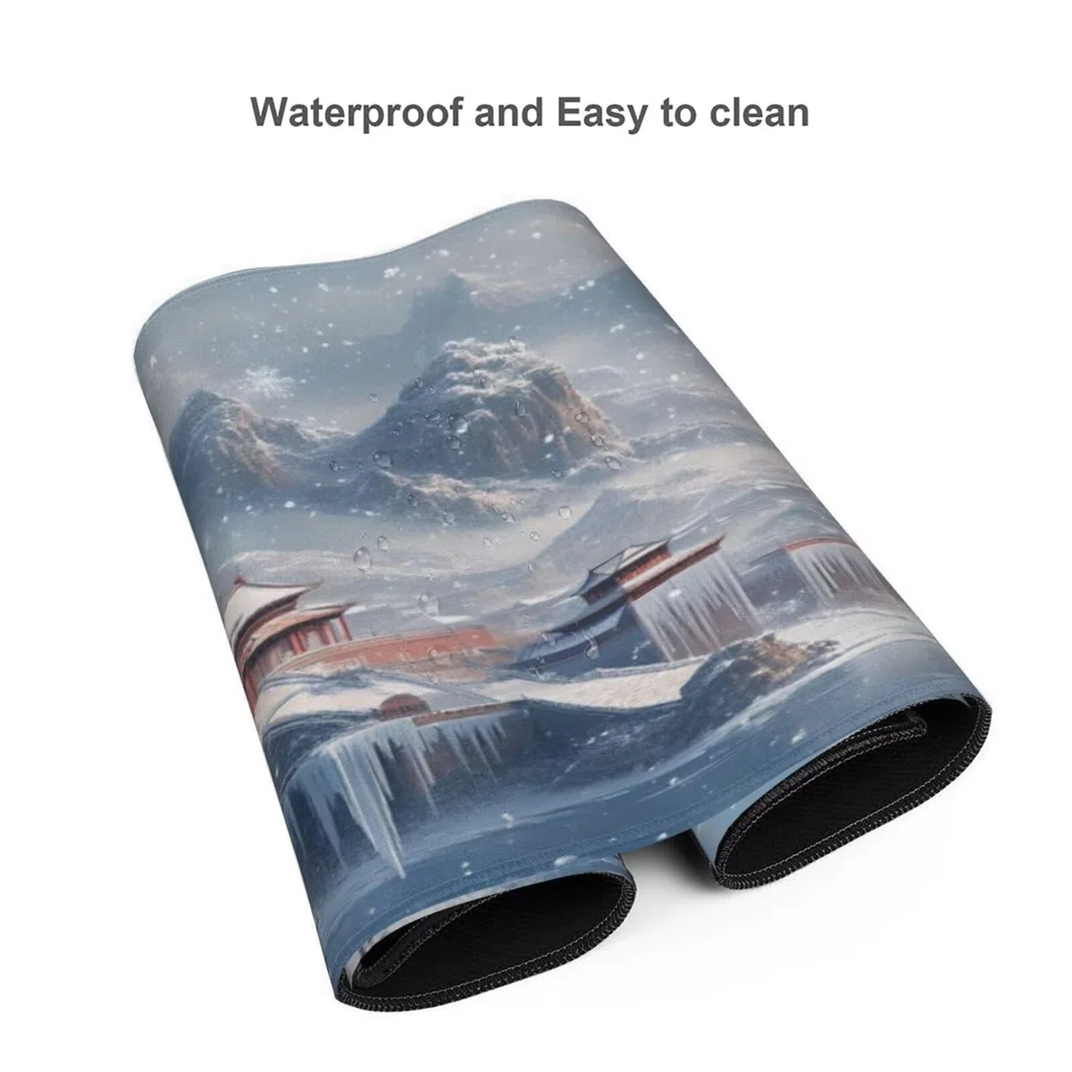 Duża podkładka pod mysz XXL, Snow Mountain, podkładka pod mysz na biurko z antypoślizgową podstawą, wodoodporna i trwała podkładka pod mysz do gier, do domu, zszyte krawędzie, mata pod klawiaturę,