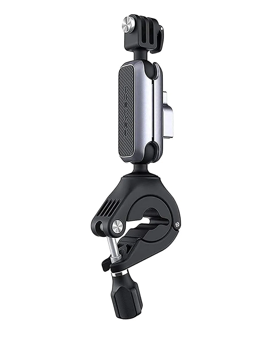 PGYTECH Uchwyt na kierownicę kamery sportowej do kamer, kamer sportowych w tym GoPro /insta360, Apple/Android i mikrofon (P-GM-137), czarny