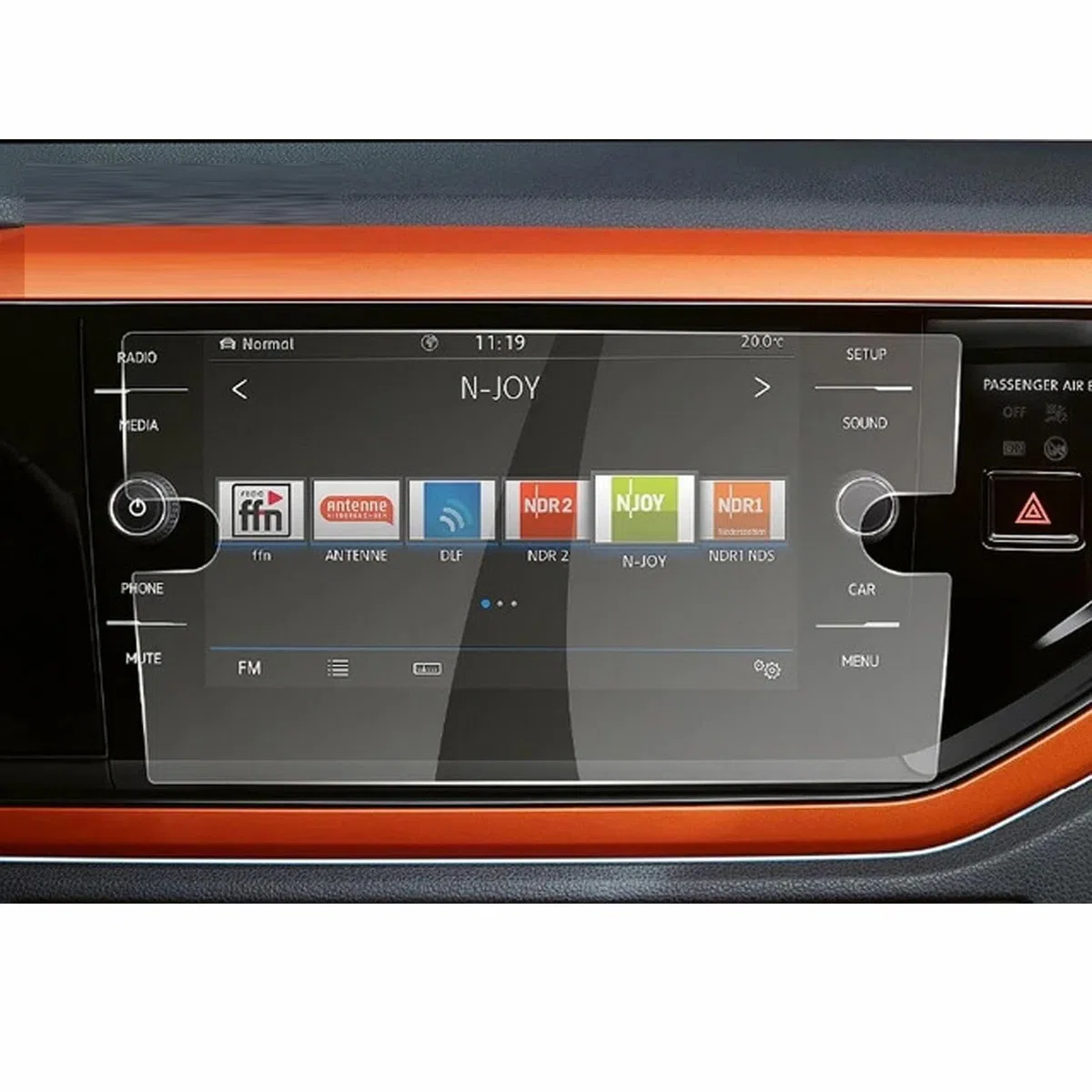 Samochodowa konsola środkowa ekran LCD hartowane szkło folia ochronna folia szklana, do VW Polo 2017-2019 akcesoria samochodowe