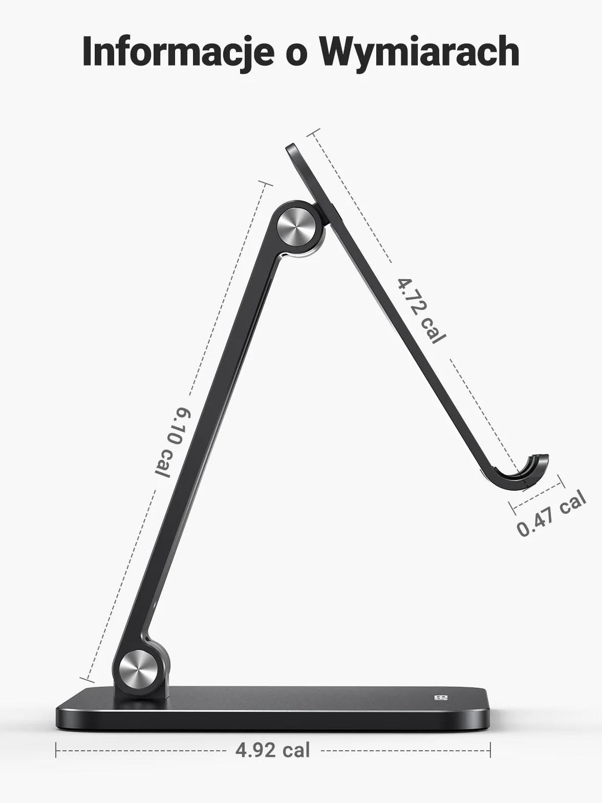 UGREEN Stojak na Tablet Uchwyt Aluminiowy Regulowany Kompatybilny z iPad Pro Air Mini 11 12.9 Galaxy Tab S9+ S9 A7 Redmi Pad Huawei MatePad iPhone 15 Pro Max itp.