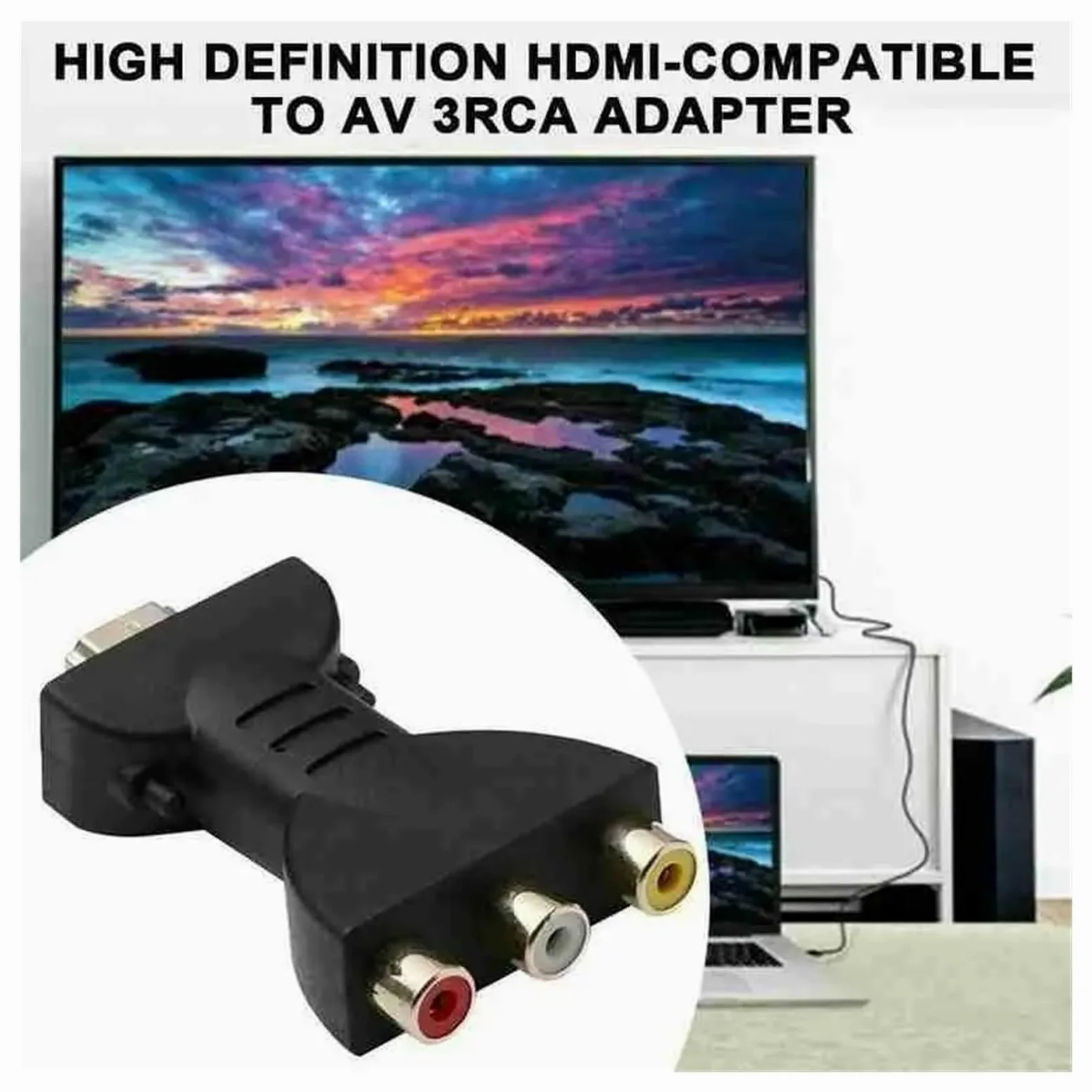 Adapter HDMI do 3RCA AV Digital Converter for PC Projector TV Box
