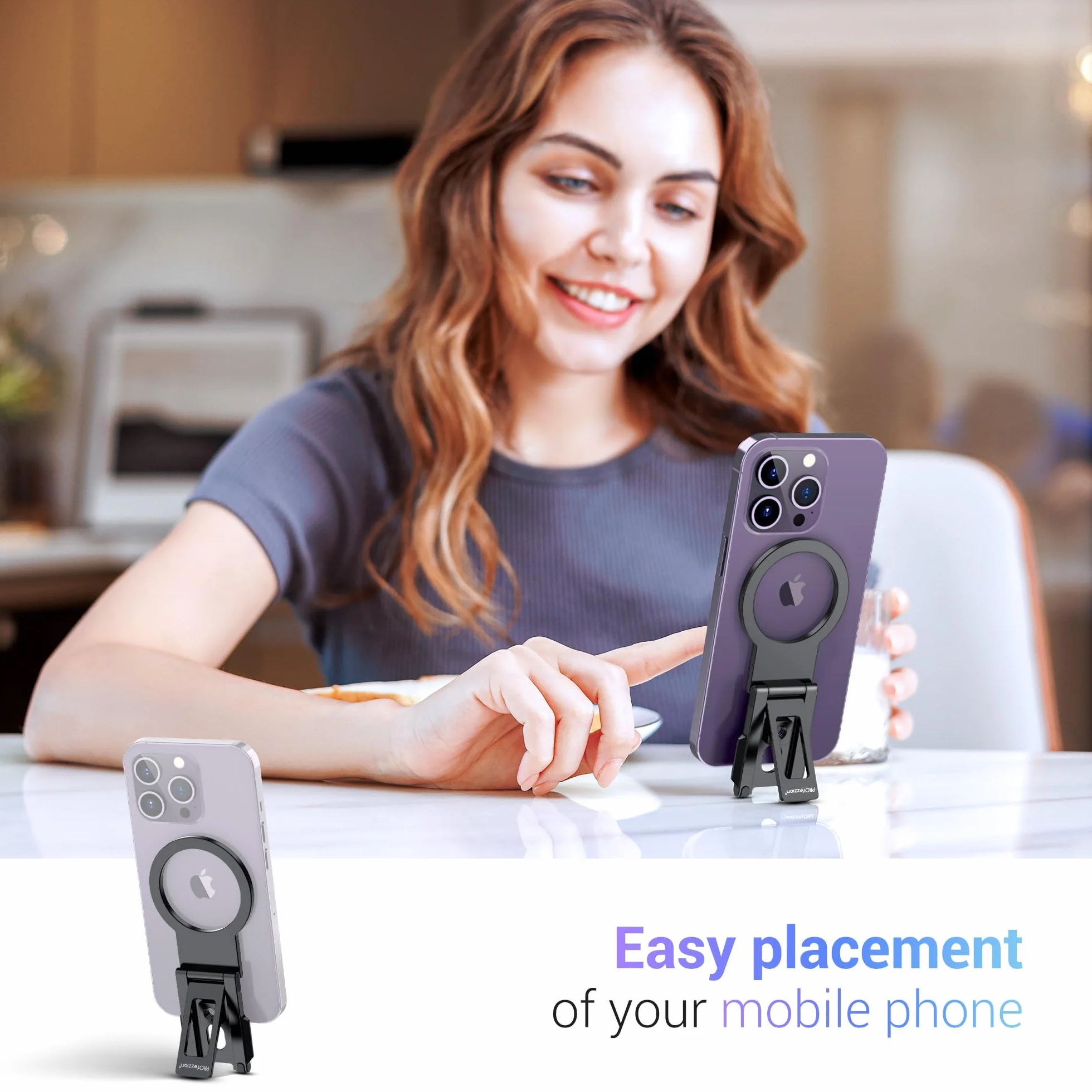 PROfezzion Metal Continuity Camera Mount Magnetyczny uchwyt na telefon dla iMac Studio Display Pro Display XDR iPhone 12-16