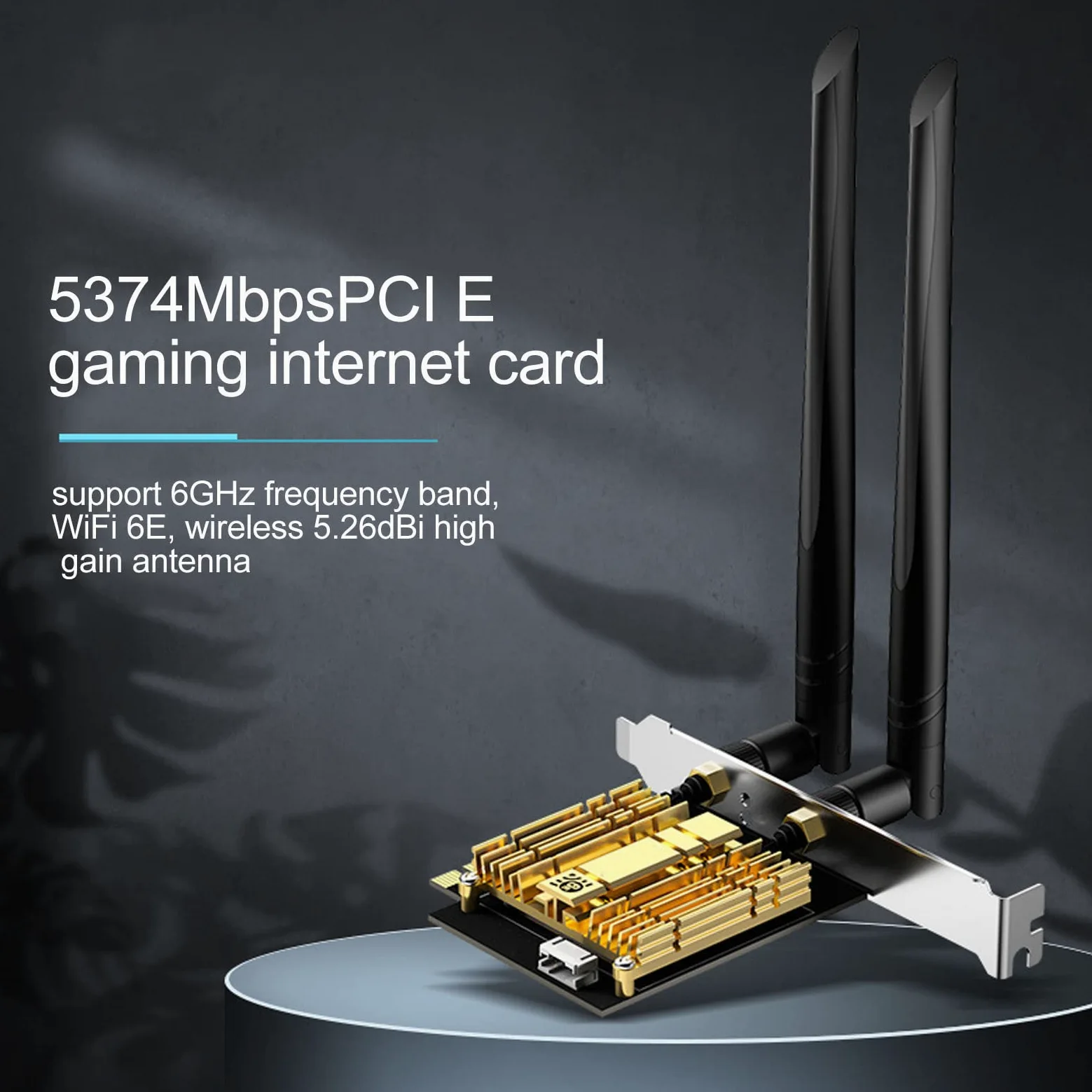 Karta bezprzewodowa PCI E, kanały WIFI 6E 110, anteny 2 X 6Dbi o wysokim zysku, 2.4G 5.8G 6Ghz, PCI E WIFI BT 5.2, układ Ax210 dla systemu Windows odpowiedni do myszy zestawu słuchawkowego BT