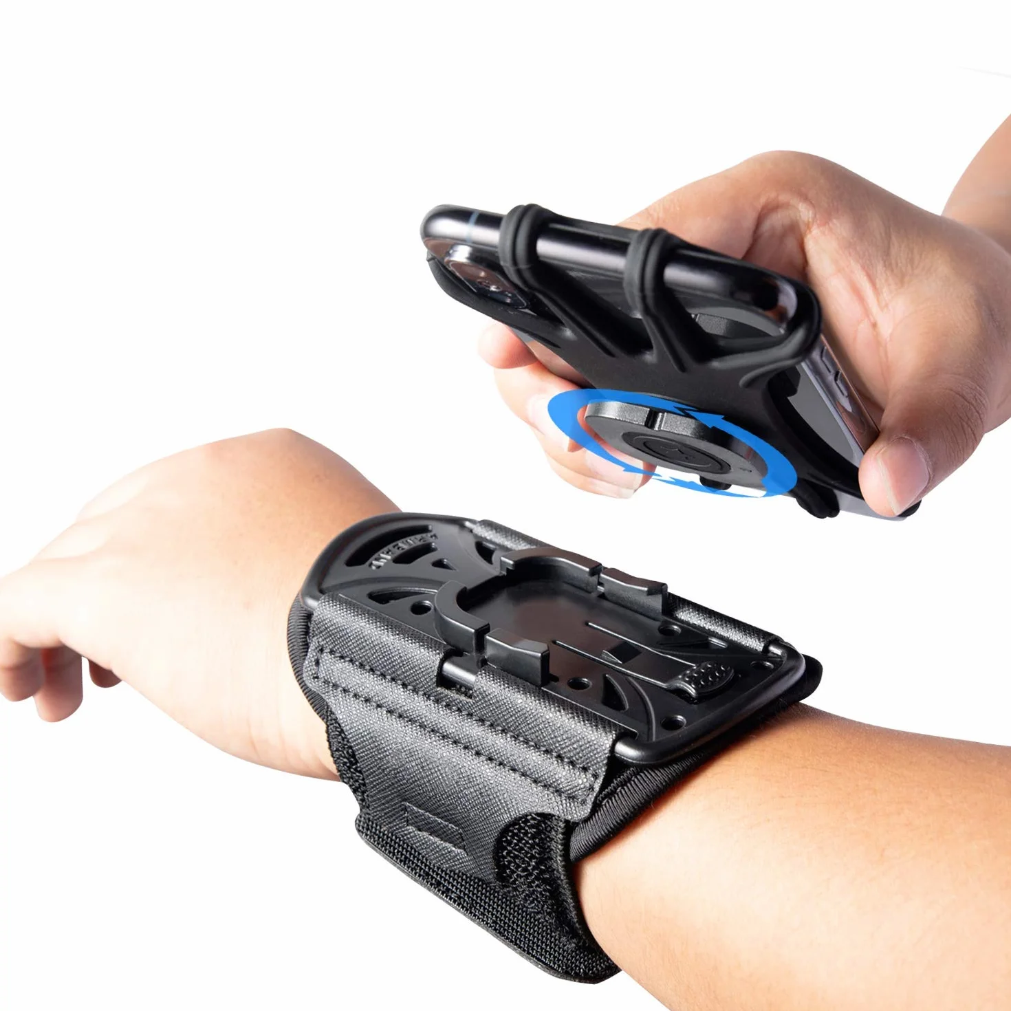 Odpinany sportowy pasek do biegania, obracany o 360°, uniwersalny, sportowy pasek do biegania kompatybilny z iPhone 14/13 Pro/13/12 Pro/11 Pro Max / 11 Pro / 11 / X/8 itd., wszystkie smartfony 4–6,5"