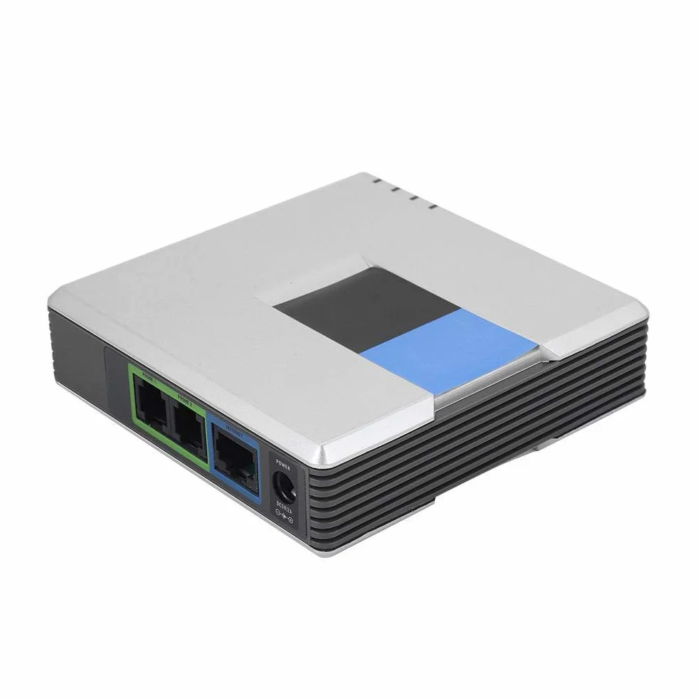 Bramka VoIP 2 porty PAP2T Adapter telefonii internetowej SIP V2 Kabel RJ45