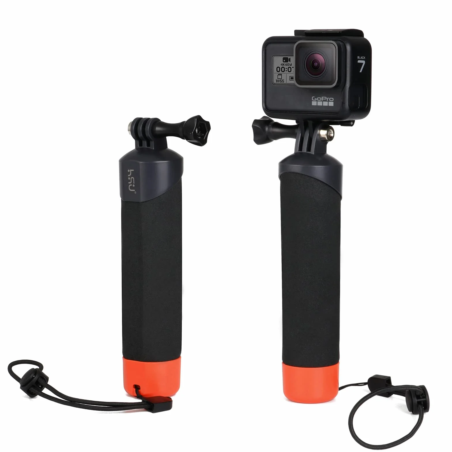 HSU Pływający uchwyt do GoPro i Hero 13/12/11/10/9/8/7/6/5/4/3, nurkowanie podwodne do selfie kij