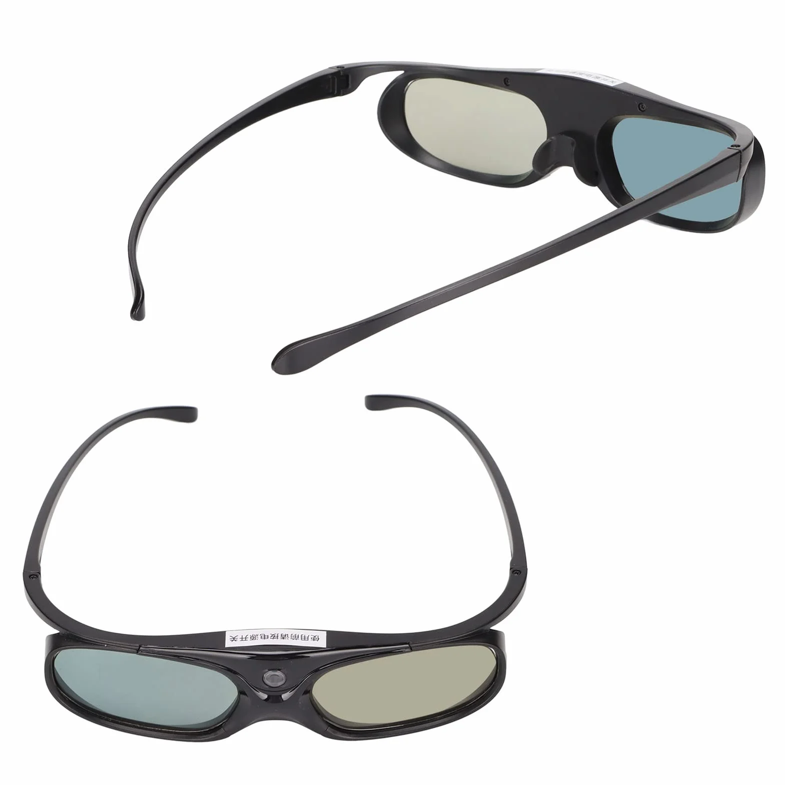 T opiky DLP okulary 3D, 1080p, 144 Hz, możliwość ponownego ładowania, DLP-Link 3D, z szerokim kątem widzenia 178°, okulary 3D z migawką 3D (czarne)