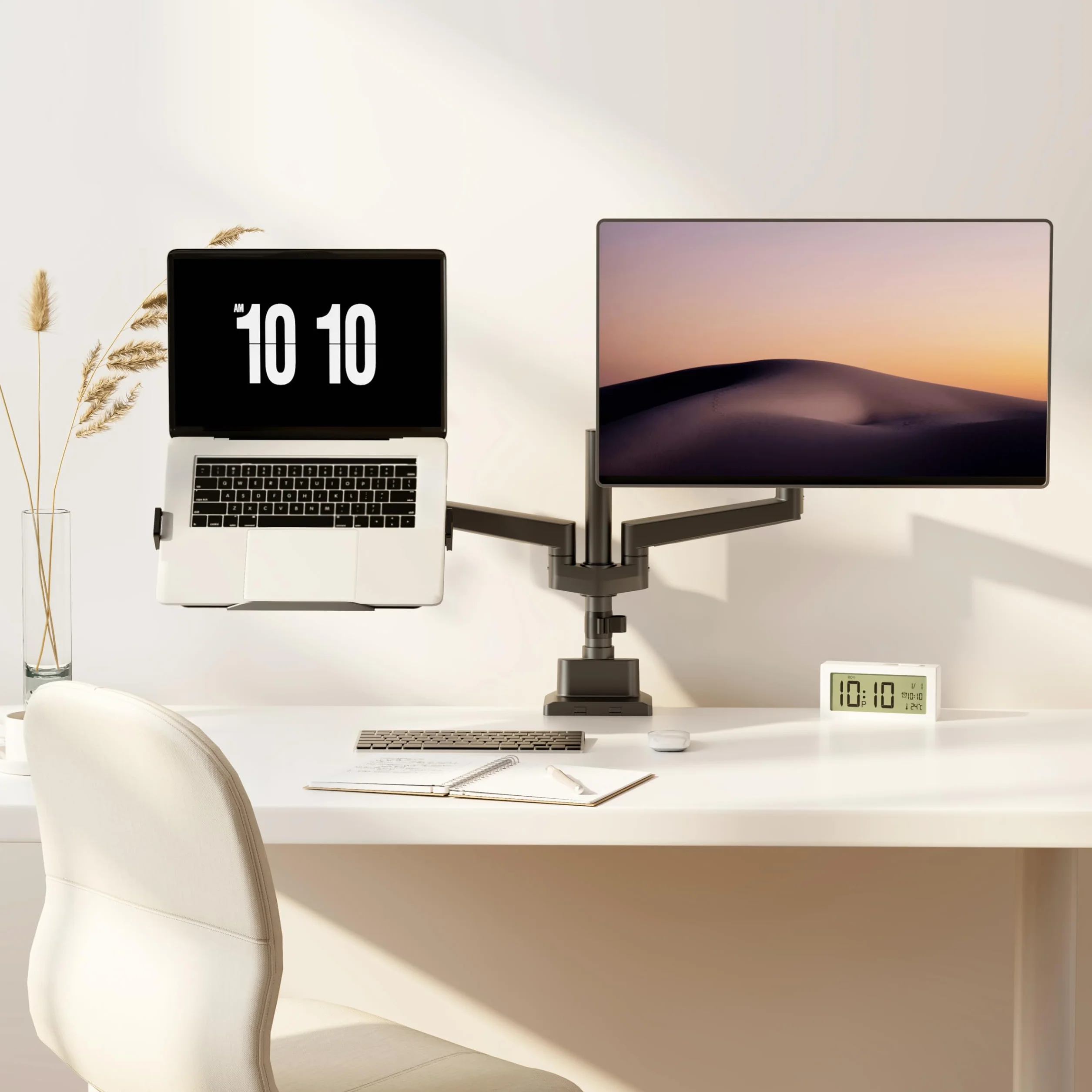 LogiLink BP0203 – uchwyt na laptopa na ramiona monitora, pasuje do urządzeń o przekątnej ekranu 11,6–17,3", maks. 9 kg