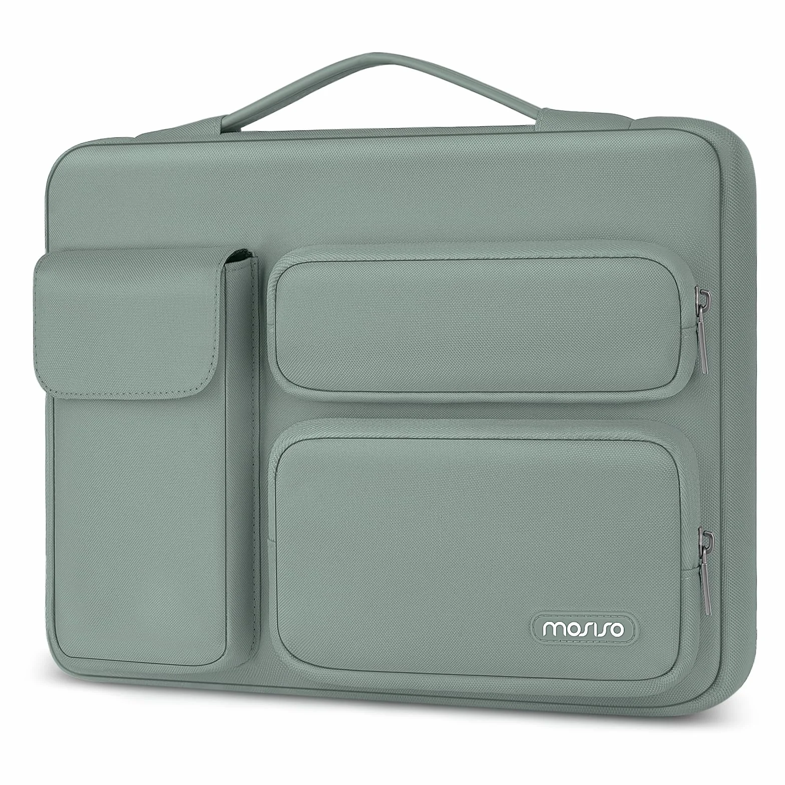 MOSISO Ochronny pokrowiec na laptopa 360 33.8 cm, pokrowiec na laptopa 13–13,3 cala, kompatybilny z MacBook Air/Pro 13/Pro 14, HP Dell ASUS Lenovo, otwierana z boku torba z 2 podniesionymi i 1