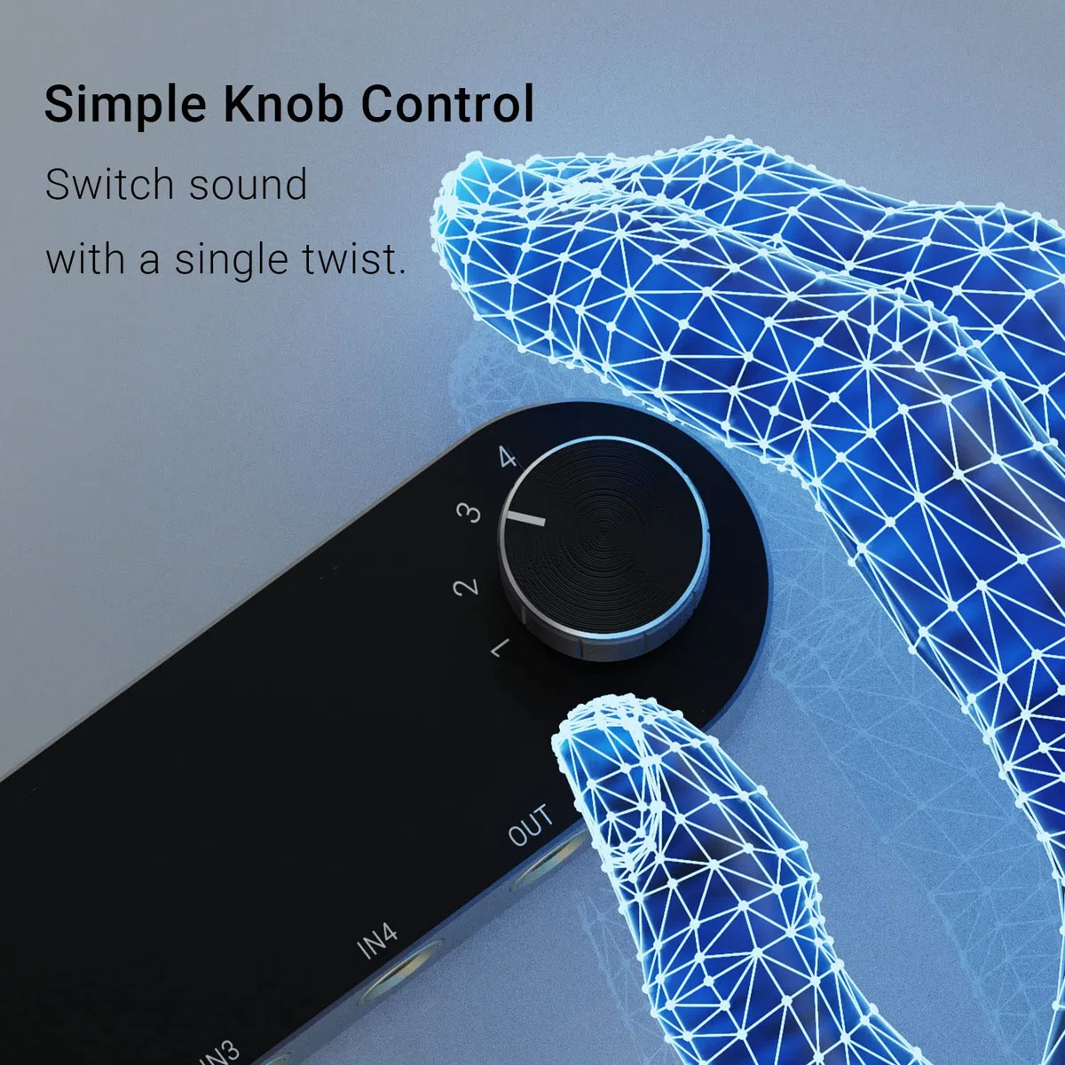 Cubilux Dwukierunkowy Selektor Audio 4-Kanałowy 6.35mm, 1x TRS do 4x TRS Stereo 4-Portowy Przełącznik AUX 1/4" do Głośników, Słuchawek, Subwoofera, Systemu Audio Domowego, Miksera, Wzmacniacza