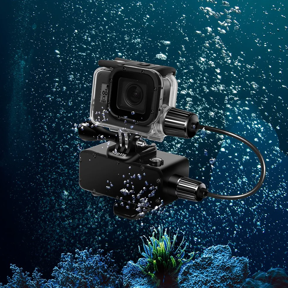 Suptig etui, wodoodporna obudowa, obudowa podwodna, etui do ładowania, obudowa do nurkowania kompatybilna z Gopro Hero 7 Black, Hero 6, Hero 5, Hero 2018 wodoodporny 164 stóp (50 metrów)