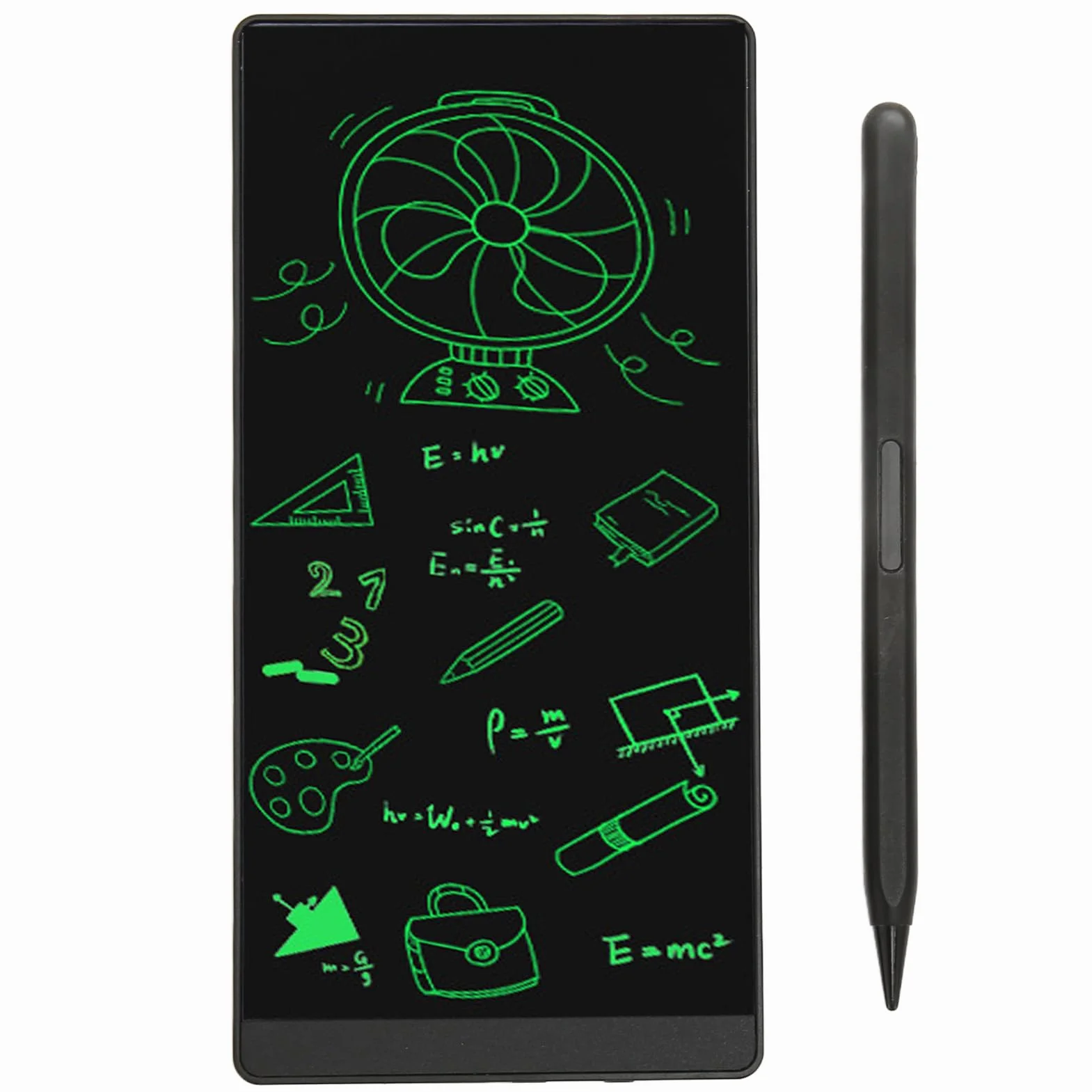 Septpenta Tablet do Pisania Mini LCD, 6, 5 Calowe, Wymazywalne Elektroniczne Podkładki do Rysowania Wielokrotnego Użytku, Pełnoekranowy, Wymazywalny Cyfrowy Notatnik dla Dzieci I Dorosłych