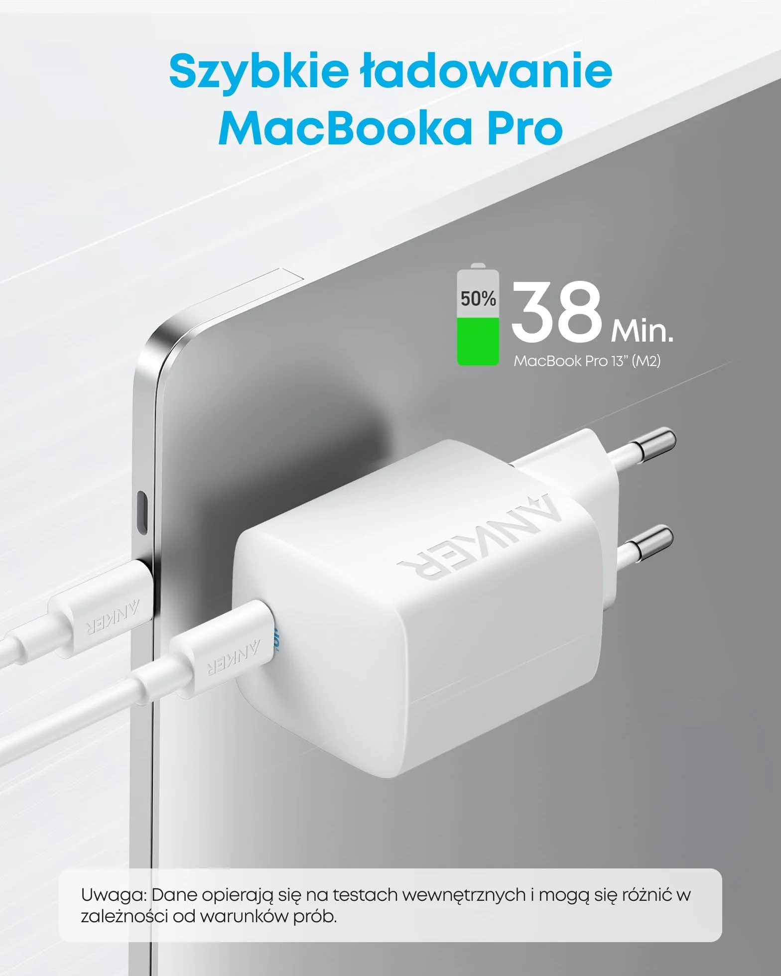 Ładowarka ścienna Anker 67 W USB C 315, kompaktowa i składana szybka ładowarka PIQ 3.0 do MacBook Pro/Air, iPhone 15/14, iPad, Galaxy, Pixel, AirPods i innych urządzeń