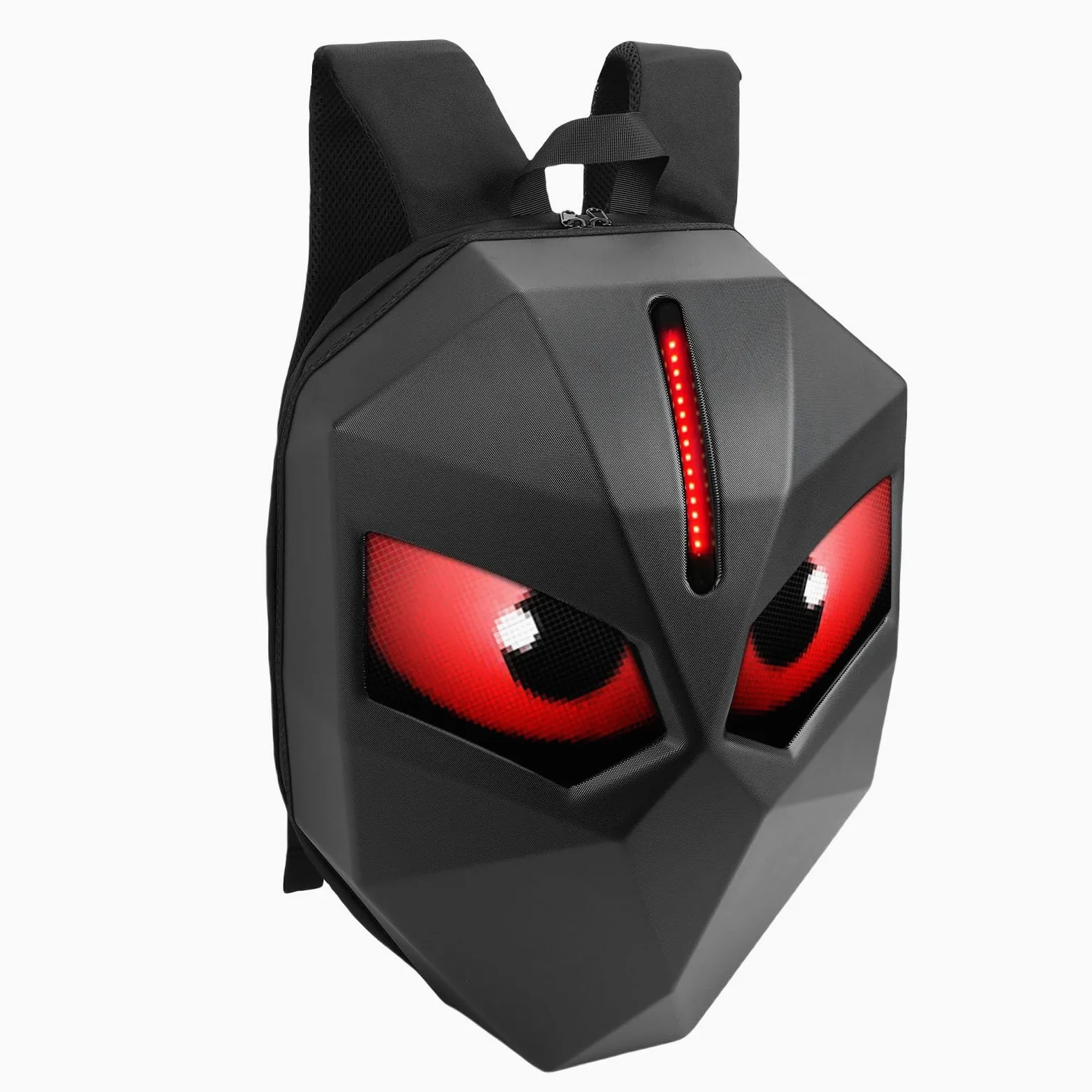 Yctze Plecak Motocyklowy 3D Hardshell LED, Plecak z Programowalnym Ekranem, na Laptopa 19,5 Cala z animacją Tekstu Samodzielnie, Idealny do Jazdy na Rowerze