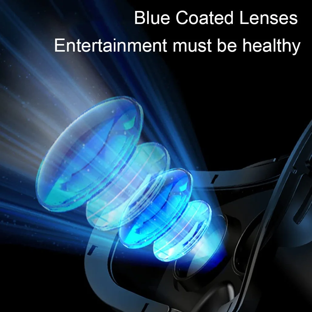 Okulary VR, zestaw słuchawkowy z wirtualnej rzeczywistości, zestawy słuchawkowe VR obsługujące Android i IOS, połączenie Bluetooth do iPhone 13 Pro Max/13 Pro/12/11, do Samsung Galaxy S21, Huawei, Xiaomi