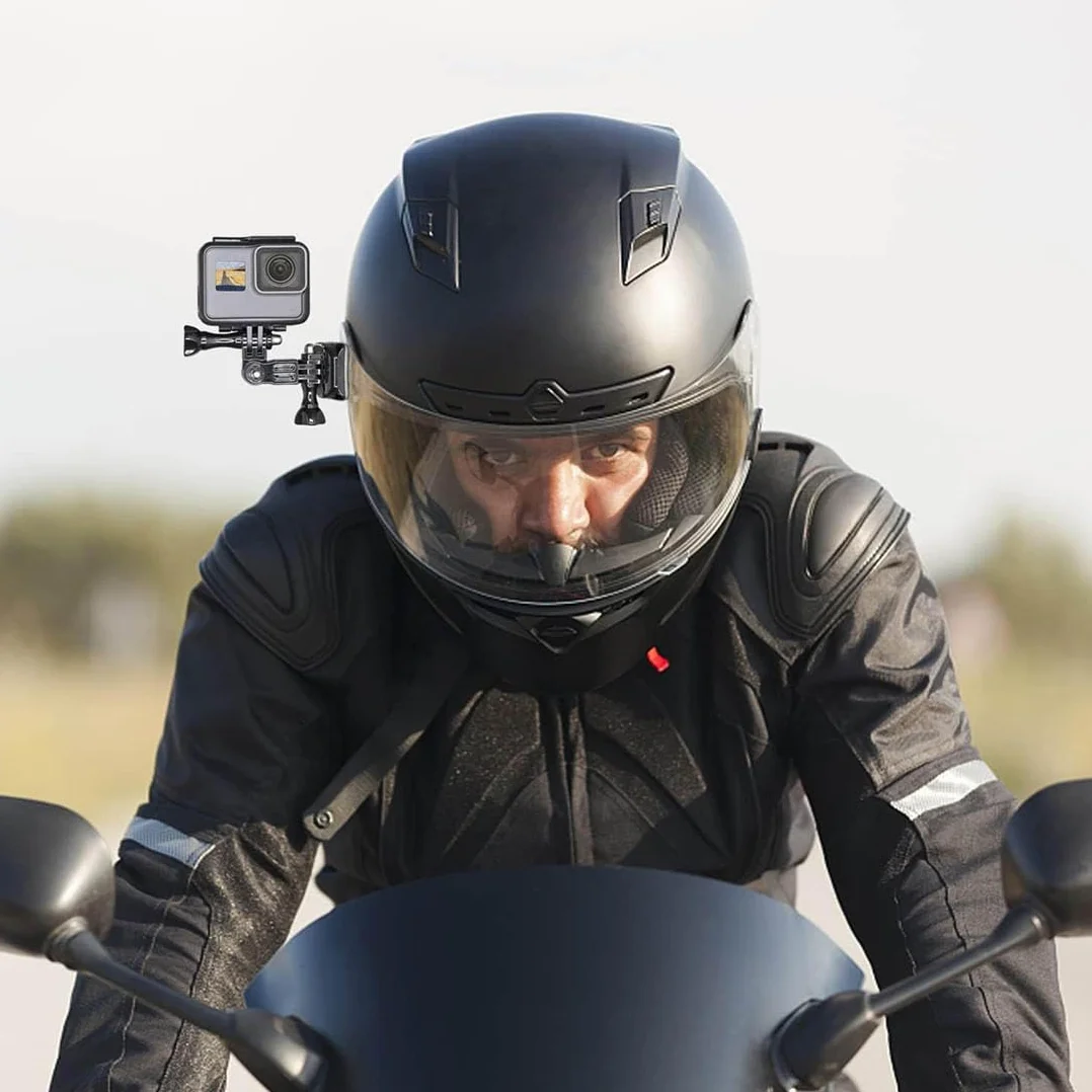 Zestaw 2 regulowanych ramienia przedłużającego, mocowanie na stałe przeguby z krótką i długą śrubą do kamery GoPro Hero 10, 9, 8, 7, 6, 5 i innych kamer sportowych