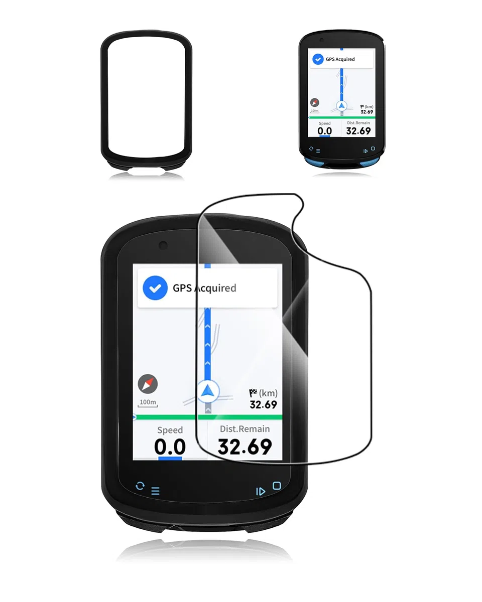 Pokrowiec na komputer rowerowy Geoid CC600 GPS, silikonowe etui ochronne z miękkim ochraniaczem ekranu - odporne na wstrząsy, przyjazne dla skóry i wodoodporne dla zwiększonej trwałości, czarny
