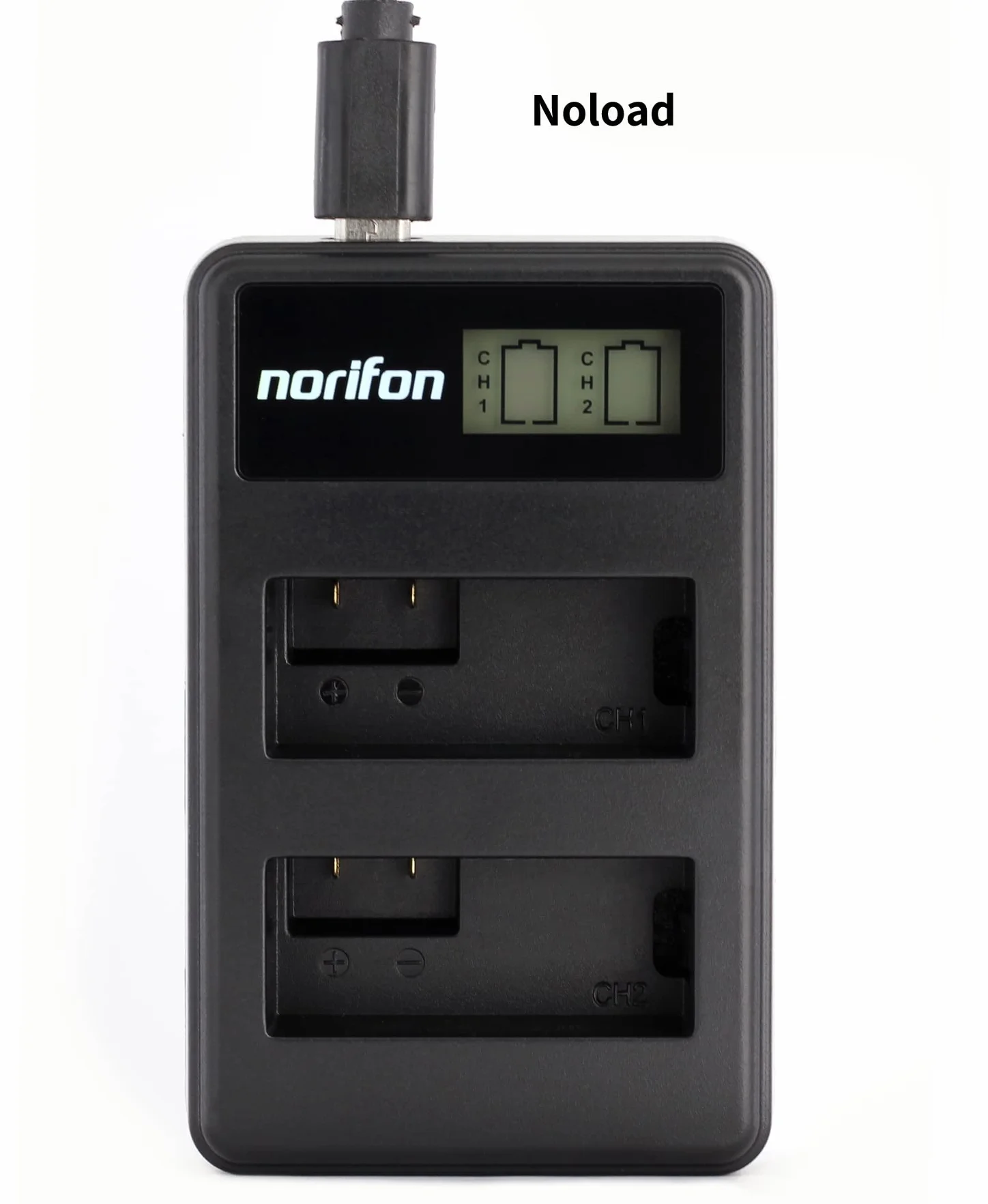 Norifon NP-FW50 Dwukanałowa LCD USB Ładowarka do Sony Alpha 6000,5000 | Kompatybilny z Sony Alpha 5100, ILCE-6000, ILCE-7, NEX-5T, NEX-6, NEX-5R, NEX-7, NEX-5, NEX-3, NEX-C3, SLT-A37 Aparaty