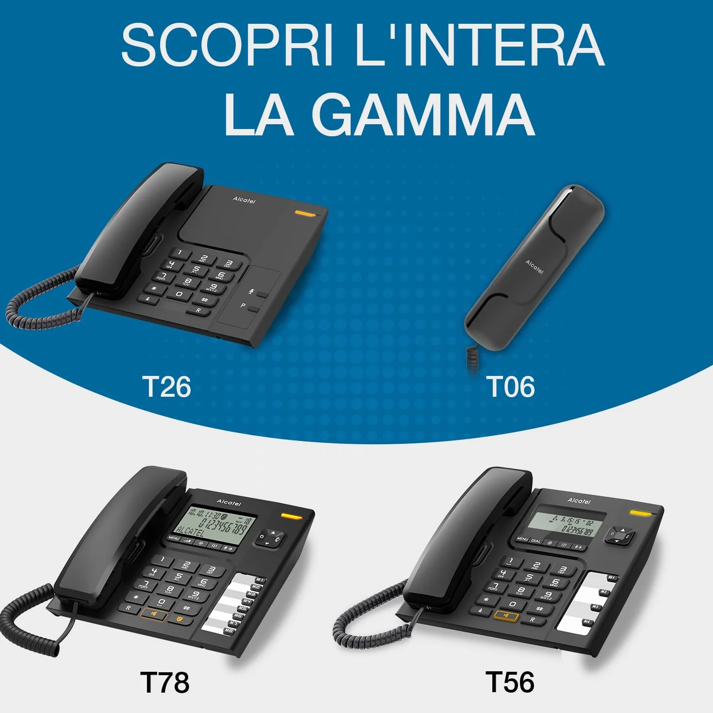 Alcatel Temporis T56 telefon przewodowy, czarny