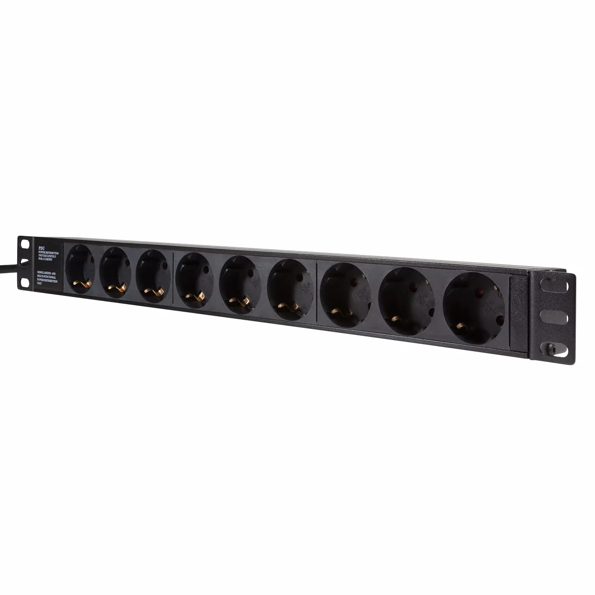 LogiLink Professional PDU9C03 wysokiej jakości listwa zasilająca "19" CEE7/3 (zestyk ochronny) czarna