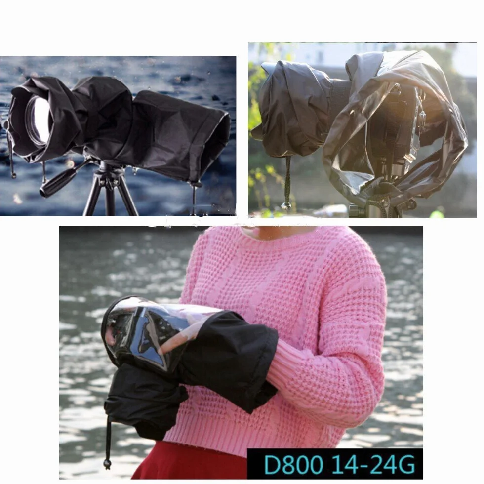 JZK Osłona przeciwdeszczowa aparatu do aparatów cyfrowych DSLR SLR + całkowita długość obiektywu do 32 cm, Canon, Nikon, Sony, Olympus, Panasonic, Pentax, Samsung itp
