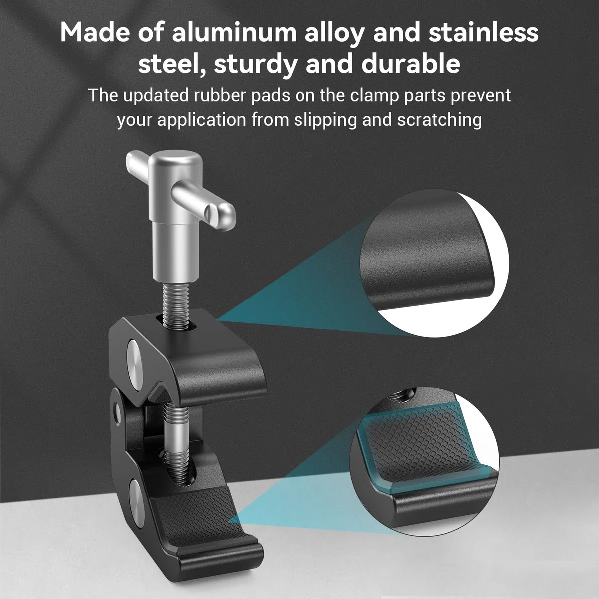 SMALLRIG Super Clamp Zacisk do statywu z gwintem 1/4"-20 i 3/8"-16, uniwersalny mechanizm montażowy Superclamp ((aluminium) do zestawu DSLR - 735