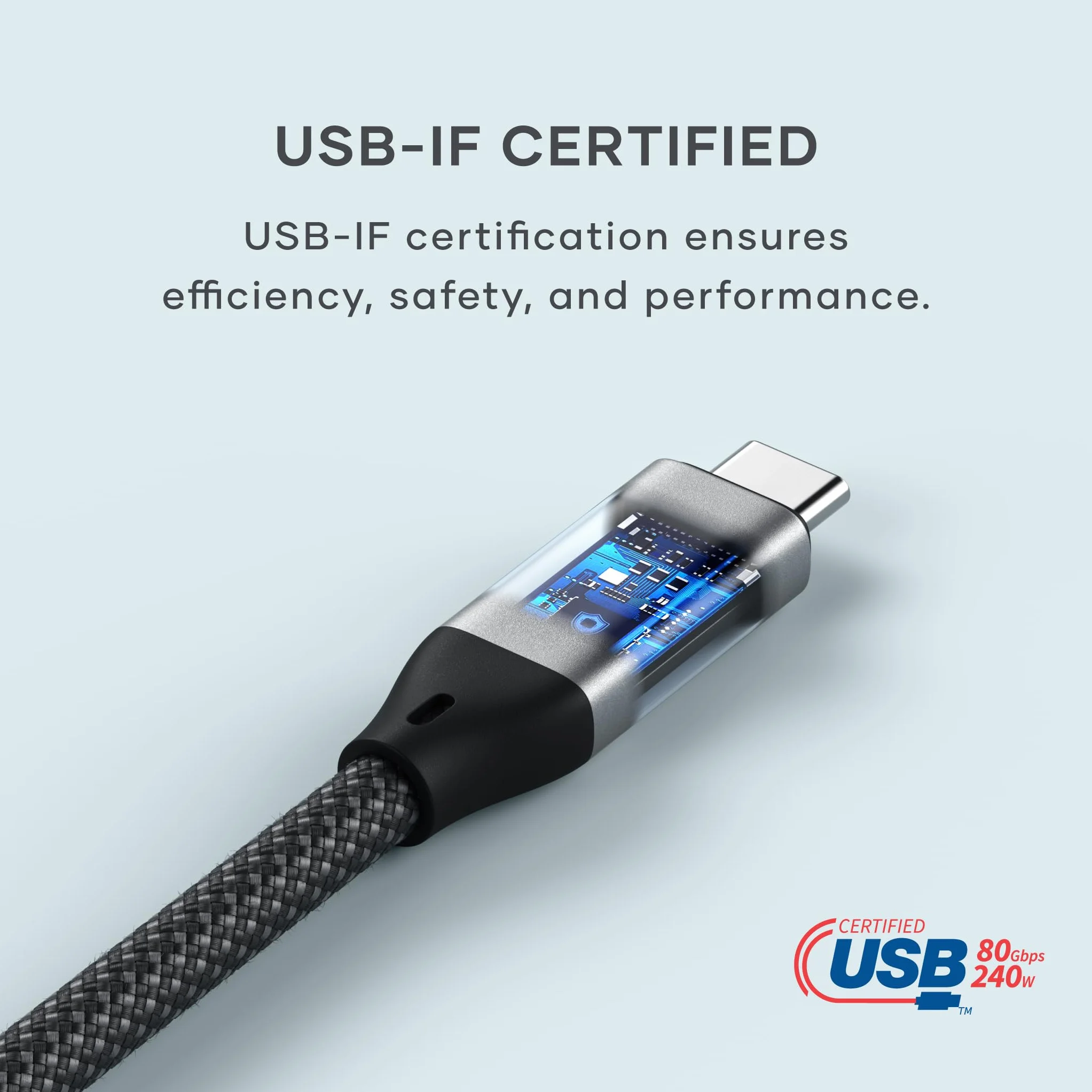 SATECHI USB4 V2 Pro Kabel USB-C 1.2m 120Gbps 240W 8K@60Hz Thunderbolt 5/4/3