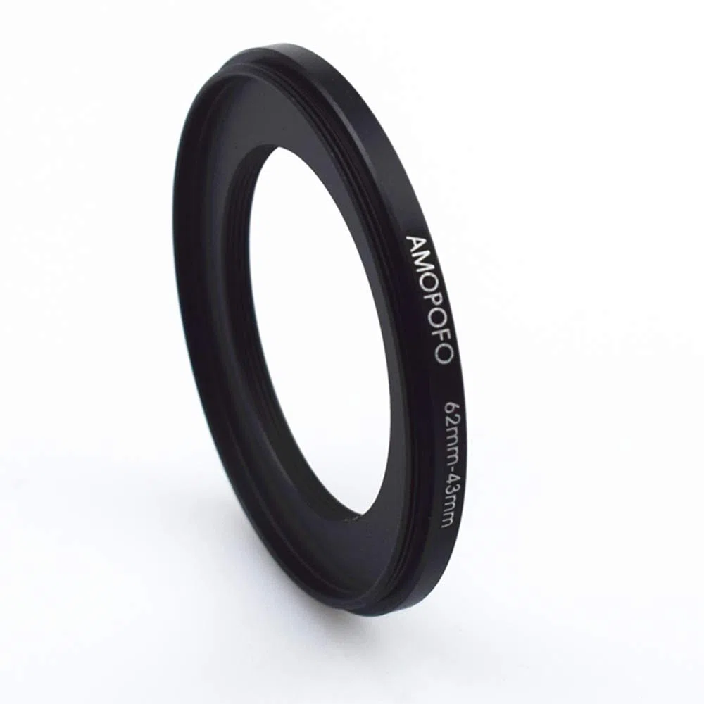 62 mm-43 mm pierścienie krokowe adapter filtra pierścień, 62 mm do 43 mm filtr pierścień adapterowy do obiektywu aparatu z gwintem filtra 62 mm na pierścień filtrujący 43 mm