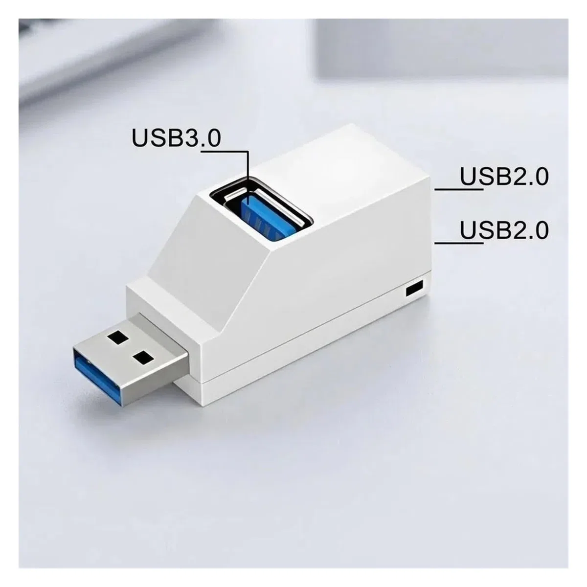 1/2 szt. 3-portowy hub USB szybki rozdzielacz do laptopa PC transfer danych (biały styl 3.0)