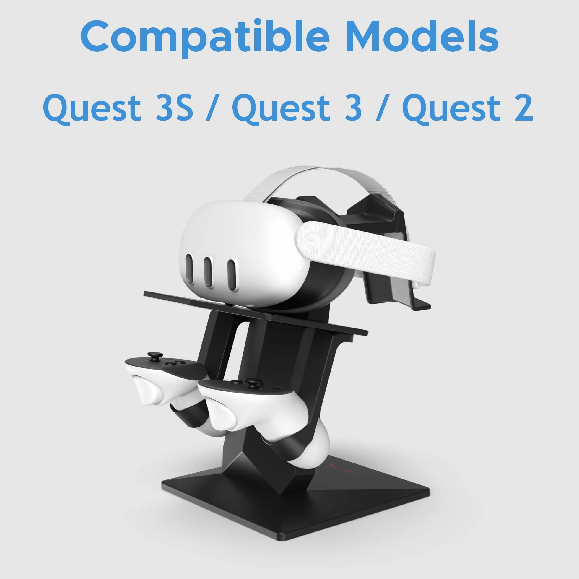 Digicharge Stojak na słuchawki VR do Meta Quest 3S / Quest 3 Oculus Quest 2 VR Mount Display Storage do zestawu słuchawkowego i kontrolerów dotykowych
