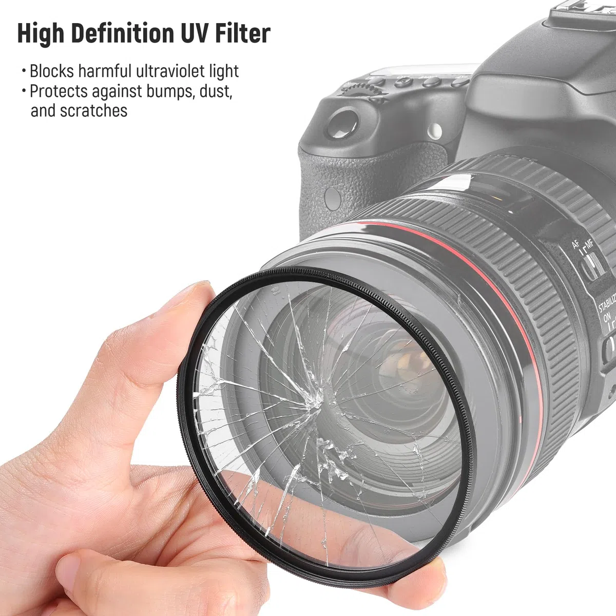 NEEWER Zestaw filtrów UV CPL ND 95 mm z twardą obudową do przechowywania, wielowarstwowe szkło optyczne i rama ze stopu aluminium, polaryzacja kołowa UV (CPL) + filtr o neutralnej gęstości (ND4) do