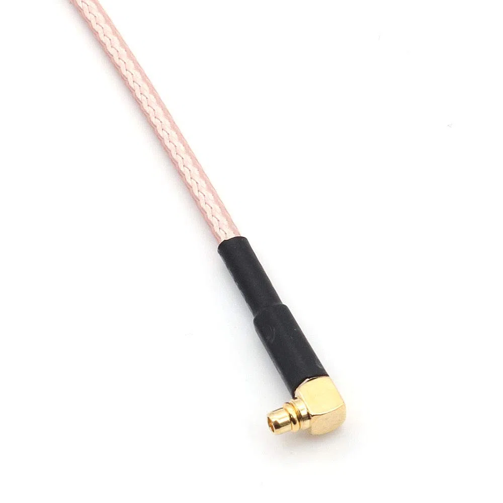 DollaTek 5 SZTUK 4 cal RG316 Złącze SMA Tail Antena Złącze męskie do MMCX Męski Niski Utrata Kabel koncentryczny Adapter kątowy - SMA Otwór SMA Wewnętrzna Spirala Zewnętrzna