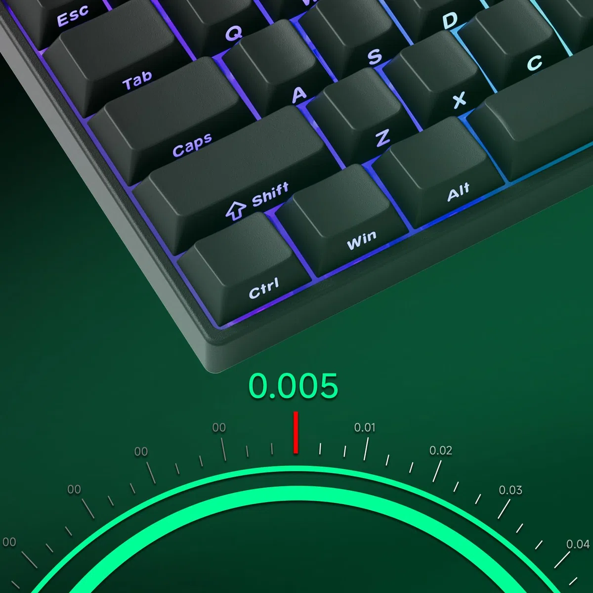 MONSGEEK FUN60 Pro Rapid Trigger klawiatura do gier, częstotliwość skanowania 16K SP przełącznik magnetyczny HE klawiatura przewodowa klawiatura 60% czarna błyszcząca (odblaskowy przełącznik
