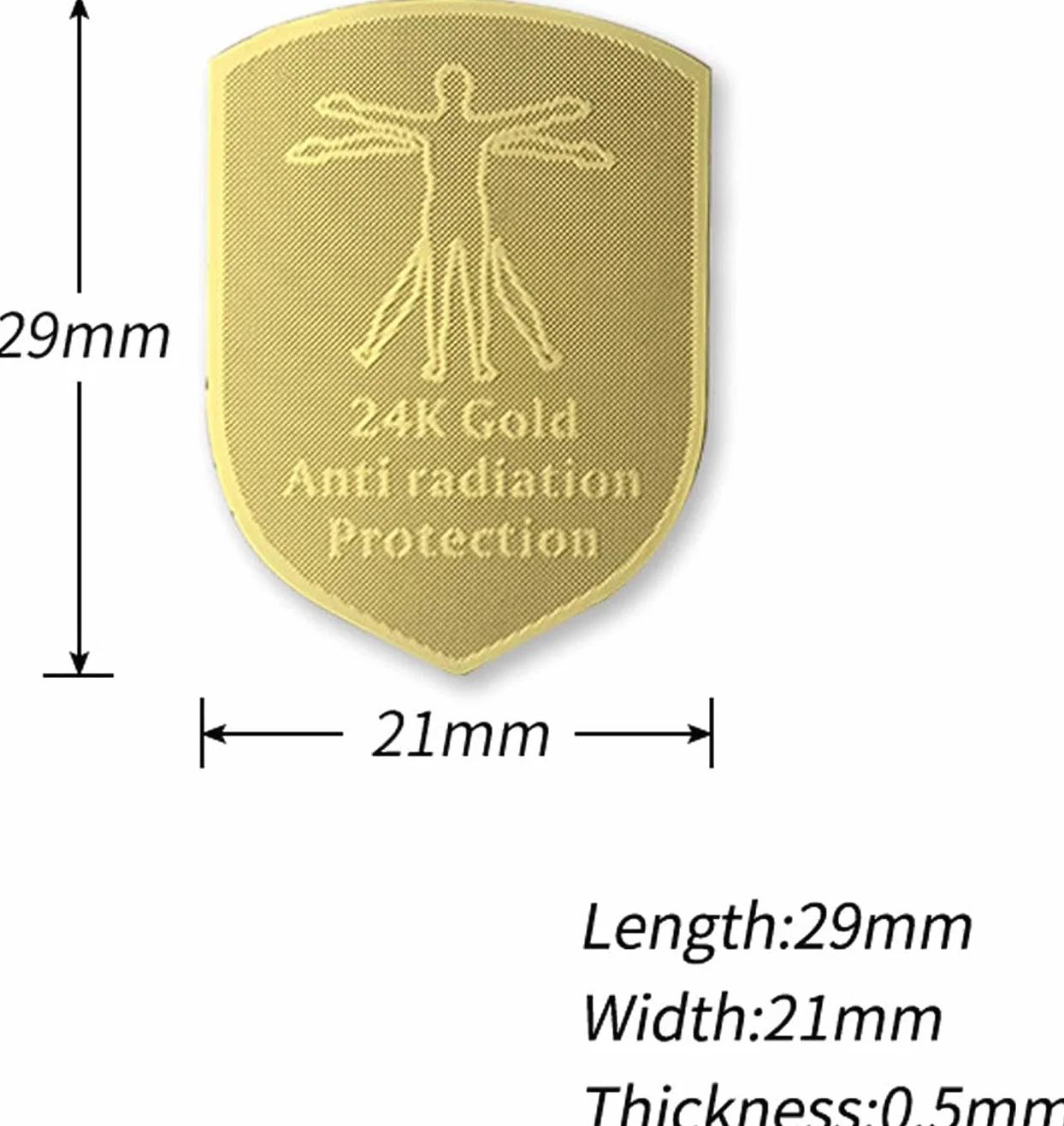 Naklejki antyradiacyjne 24-karatowe złoto ochrona 5G Wi-Fi Bluetooth na telefon laptop tablet (złoty, 10 sztuk)