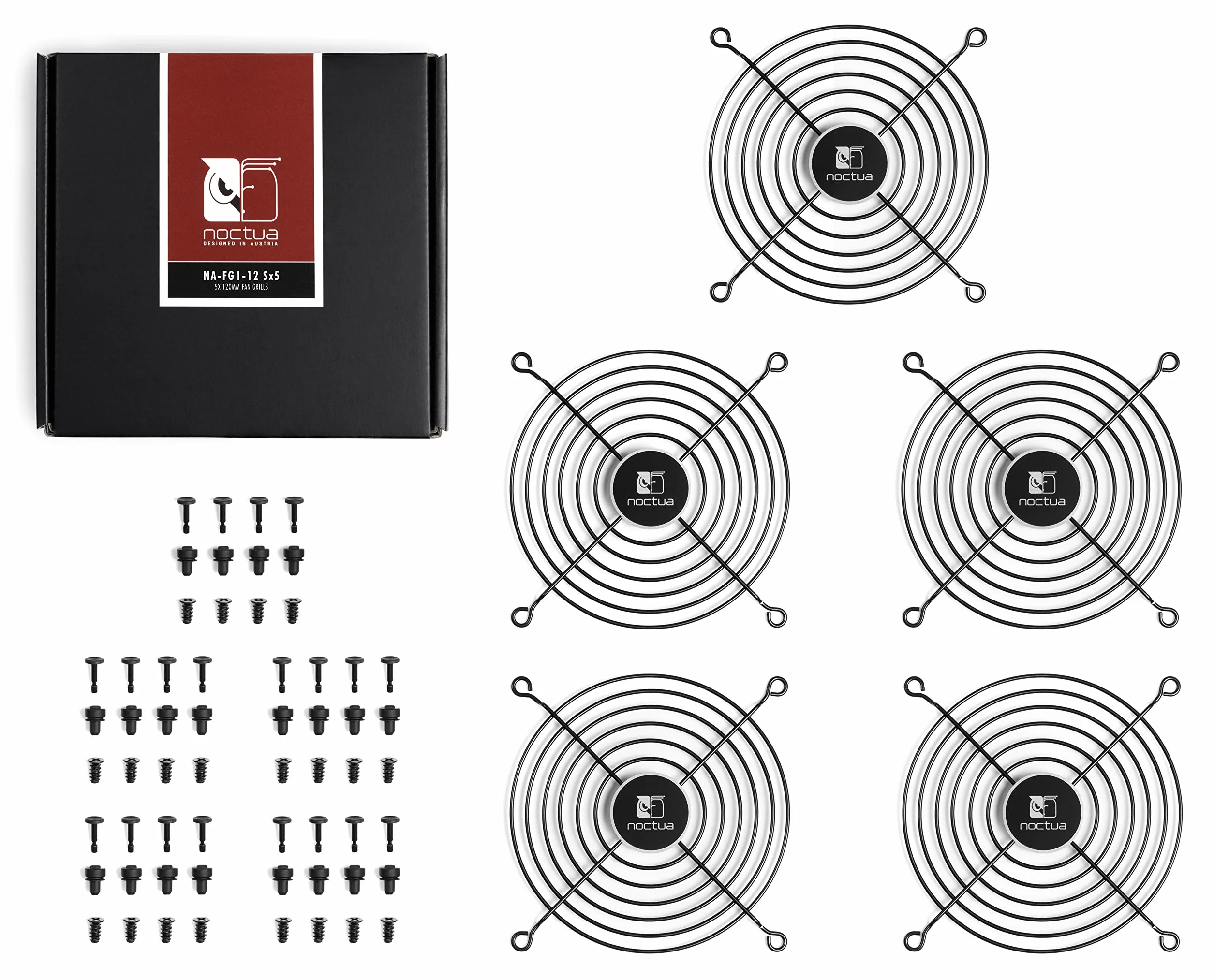 Noctua NA-FG1-12-Sx5, Osłony Wentylatorów 120 mm (Zestaw 5 Sztuk, Czarne)
