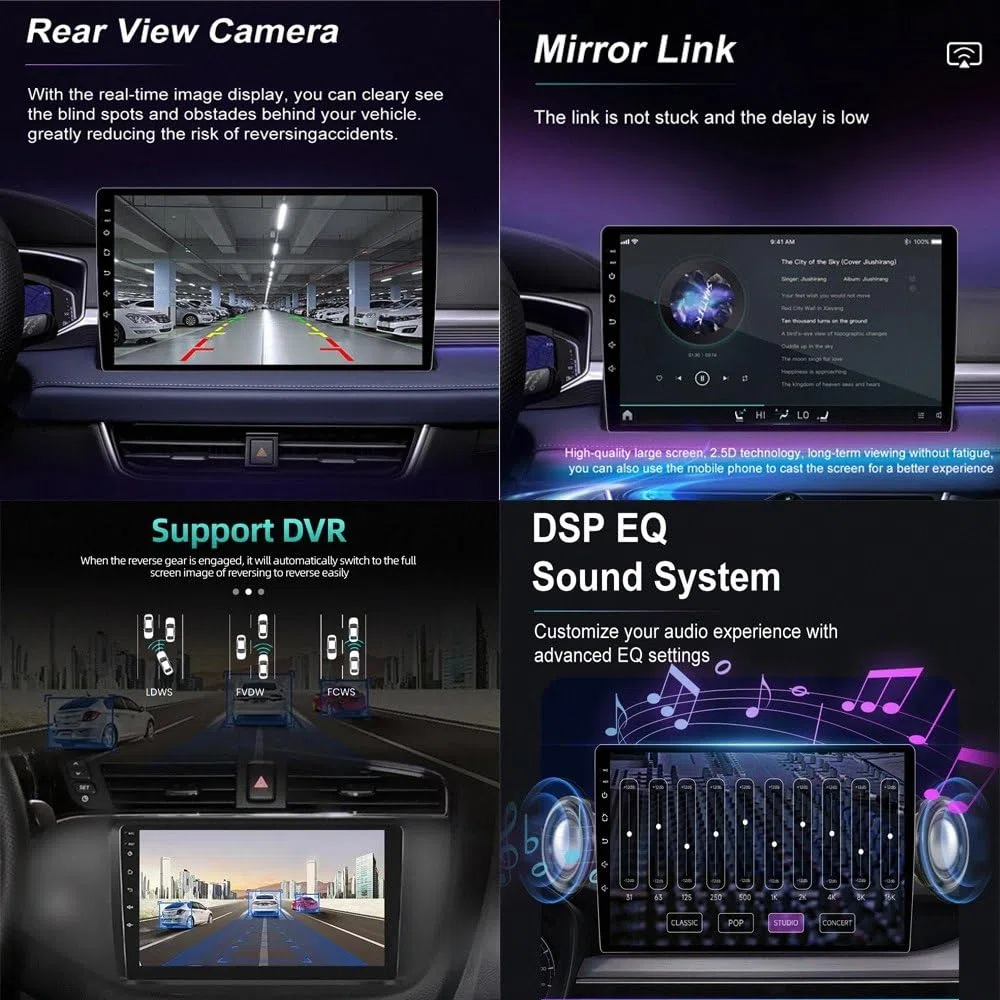 Przenośny Ekran Carplay Systemu Audio dla Peugeot 2008-2021 Samochodowe Radio Fm Touch, Przenośna Nawigacja, Odtwarzacz Wideo Bluetooth Wi-Fi, 8 Rdzeń 8G+256G