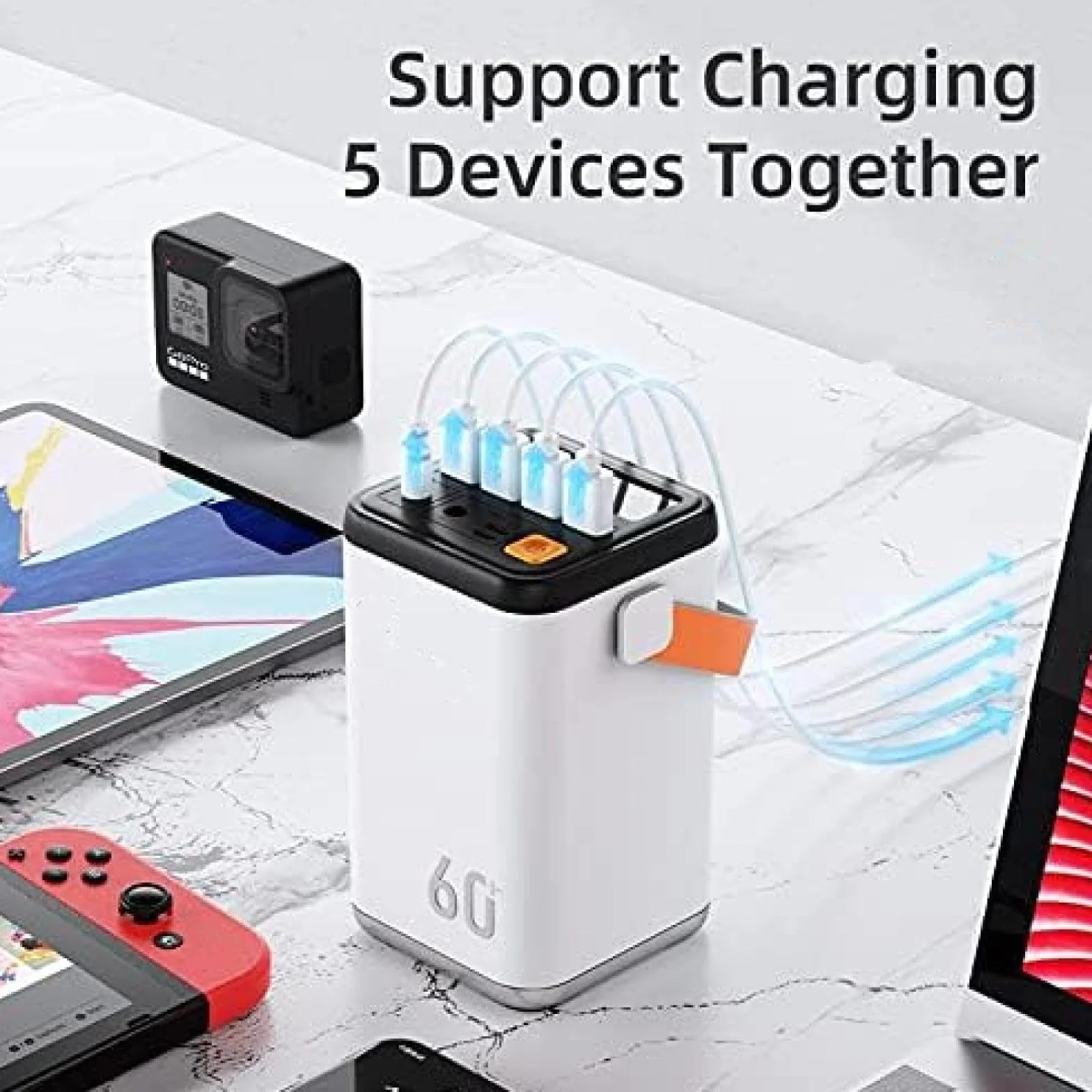 Powerbank do laptopa/PD20W powerbank o dużej pojemności, 200 Wh, 100 000 mAh, długa żywotność, mobilne zasilanie, zasilacz magazynujący energię do użytku na zewnątrz (100 000 mAh/szary)