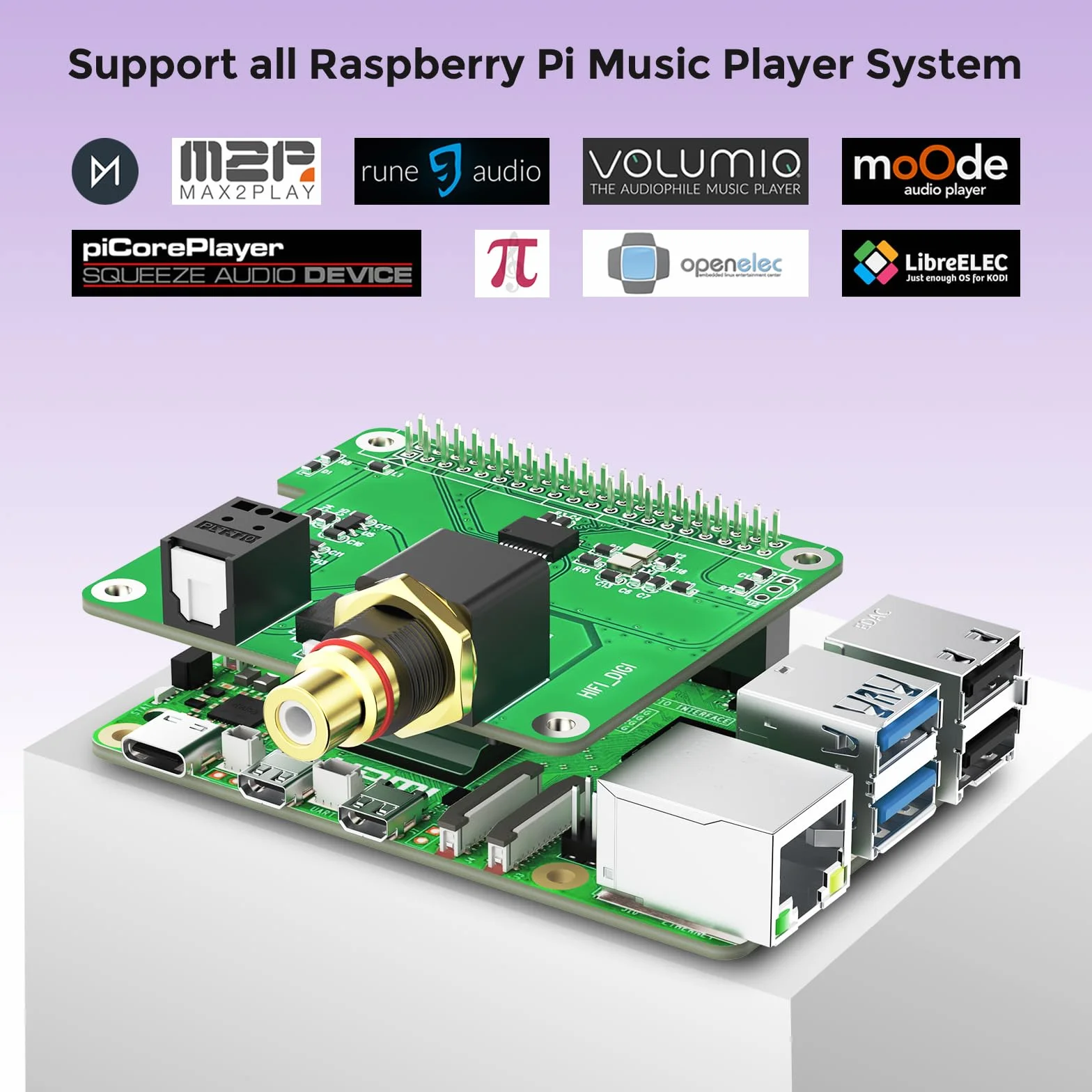 InnoMaker Digi One Hat Cyfrowa Karta Dźwiękowa S/PDIF HiFi dla Raspberry Pi