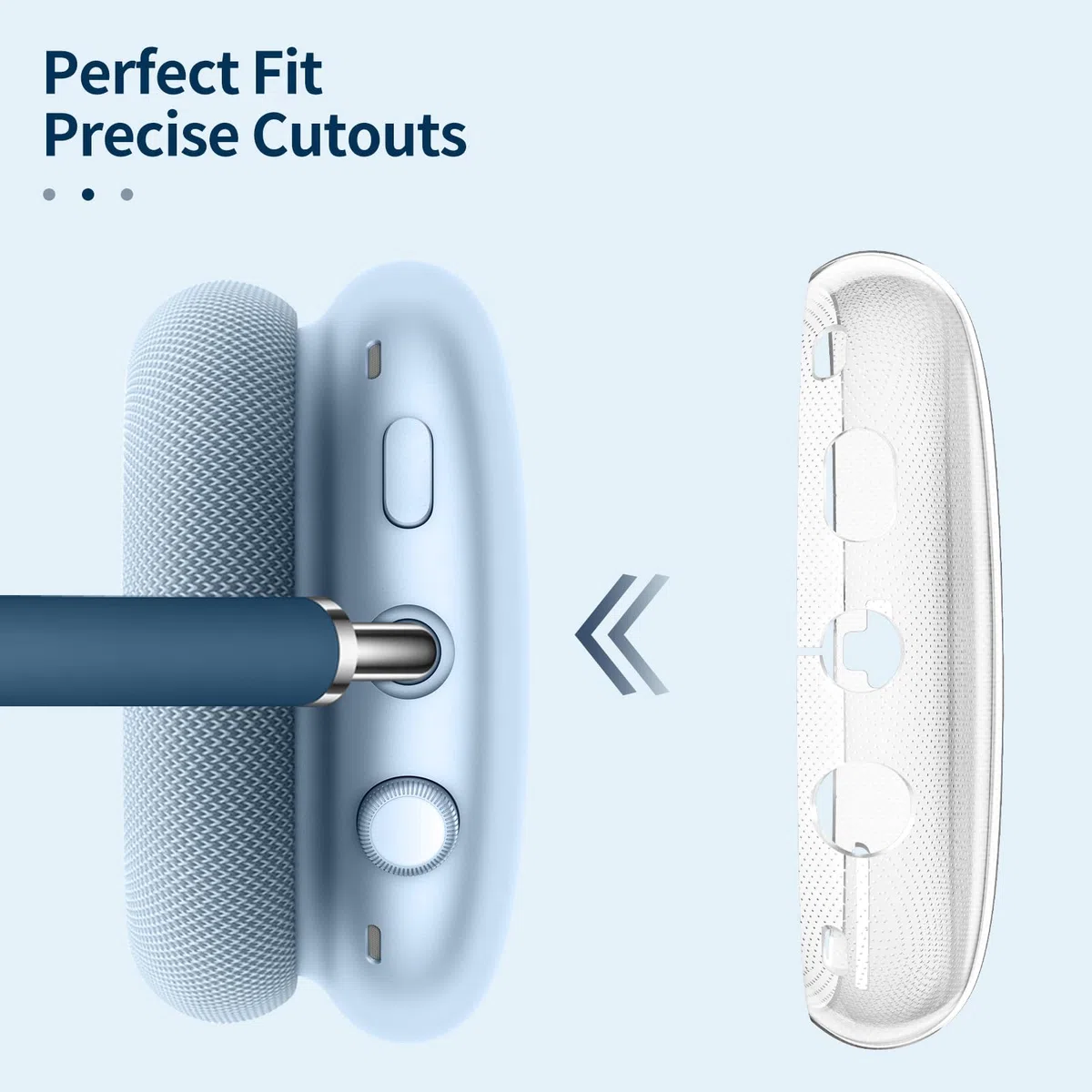 FINTIE Etui kompatybilne z AirPods Max (2024/2020), bezprzewodowe słuchawki, miękkie tworzywo TPU, przezroczyste, odporne na zarysowania etui ochronne do AirPods Max (USB-C/Lightning), krystalicznie