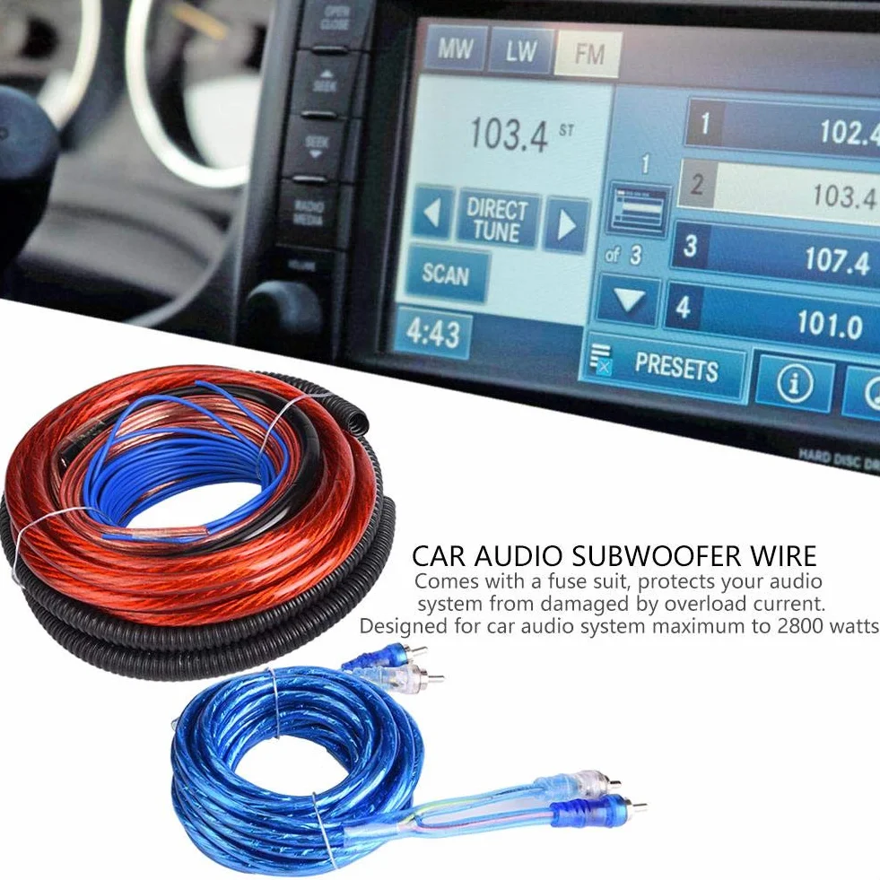 Zestawy przewodów wzmacniacza Do Audio, 4 Gauge, 2800 W, samochodowy subwoofer, wzmacniacz, głośnik, instalacja przewodów, zestaw kabli bezpiecznikowych