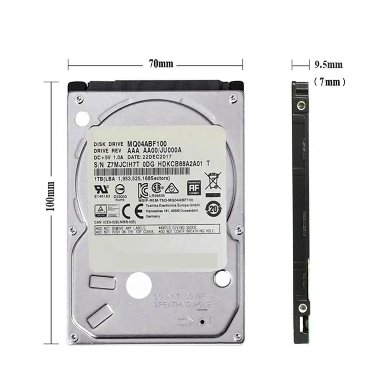 320 GB 2,5-calowy notebook SATA2 wewnętrzny dysk twardy 320G HDD 160 MB/s 2/8 mb 5400-7200 obr./min wewnętrzny dysk twardy