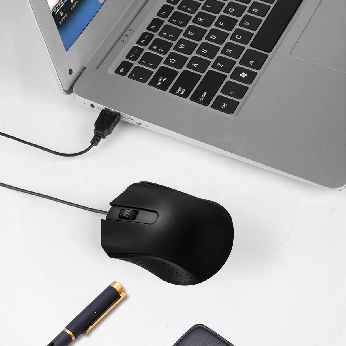 Przewodowa mysz komputerowa, przewodowa, przewodowa, z ergonomiczną konstrukcją, mysz komputerowa, Plug and Play, USB, dla studentów, nauczycieli, kompatybilność z wieloma urządzeniami, do klasy, domu
