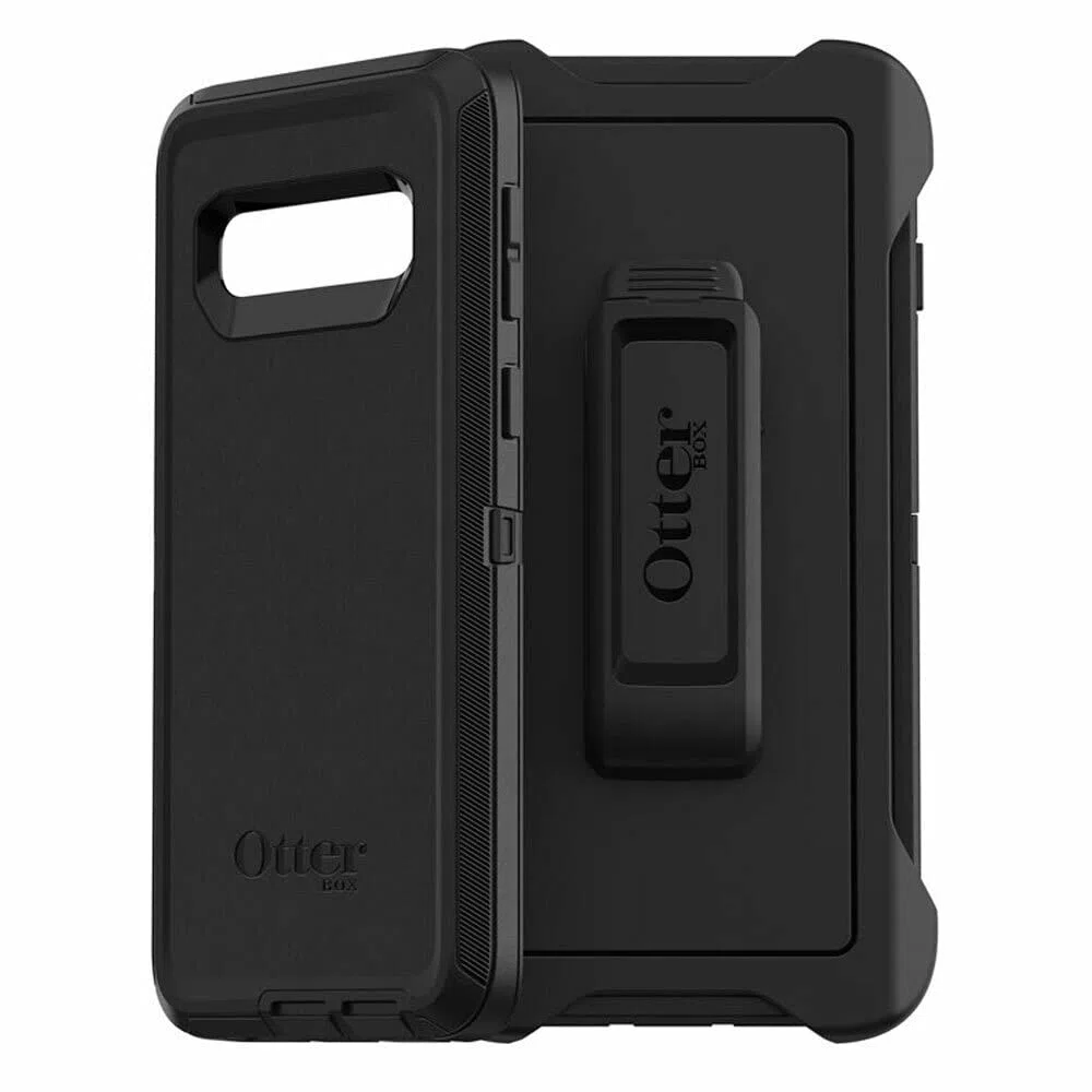 OtterBox Defender Etui do Galaxy S10, Odporne Na Wstrząsy i Upadki, 4 Razy Przetestowane Zgodnie ze Standardami Wojskowymi, Czarne