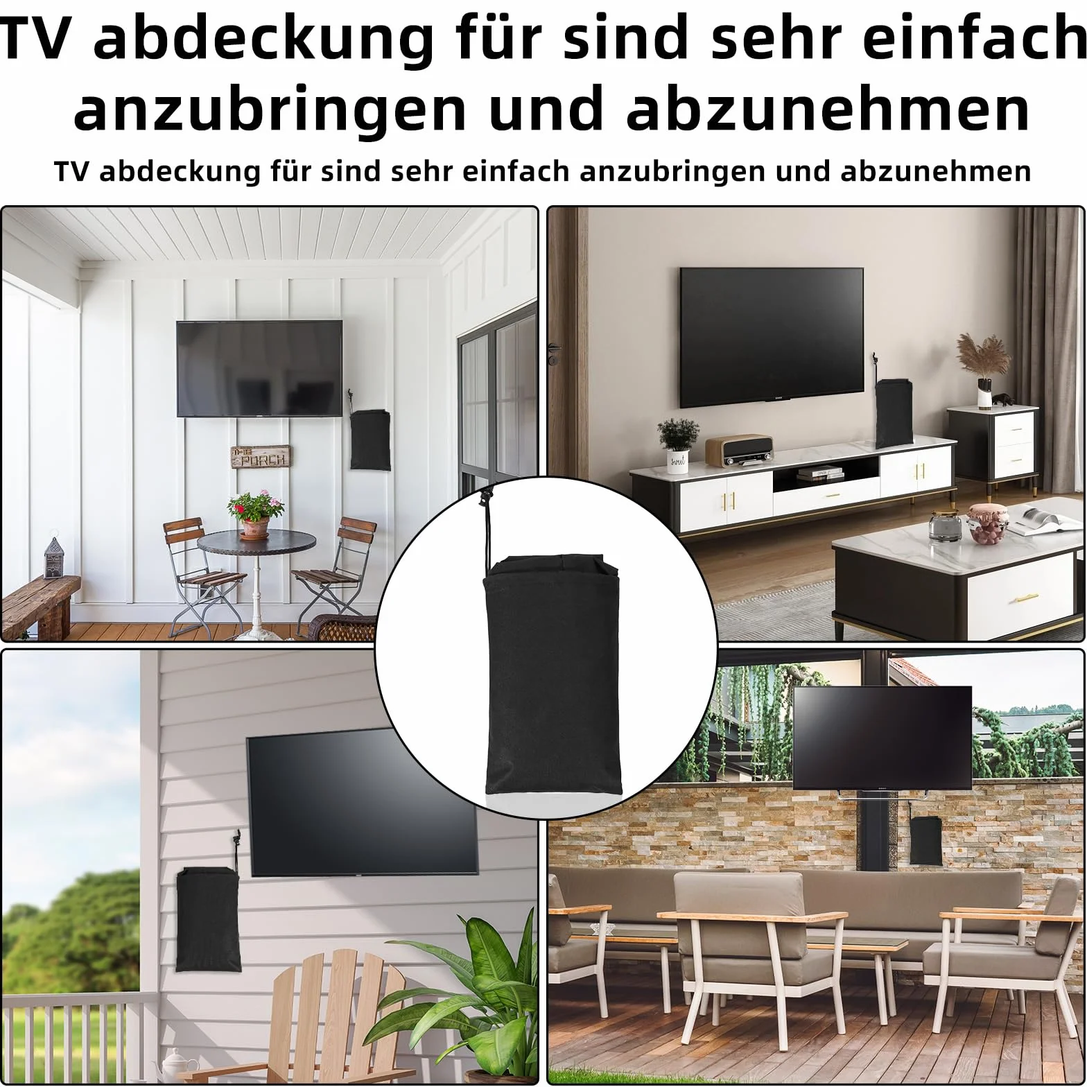 Zewnętrzny pokrowiec na telewizor zewnętrzny 30"-32", ochrona przed kurzem 600D Oxford powłoka PCW Heavy Duty, wodoodporna, pyłoszczelna, uniwersalna folia ochronna na wyświetlacz do
