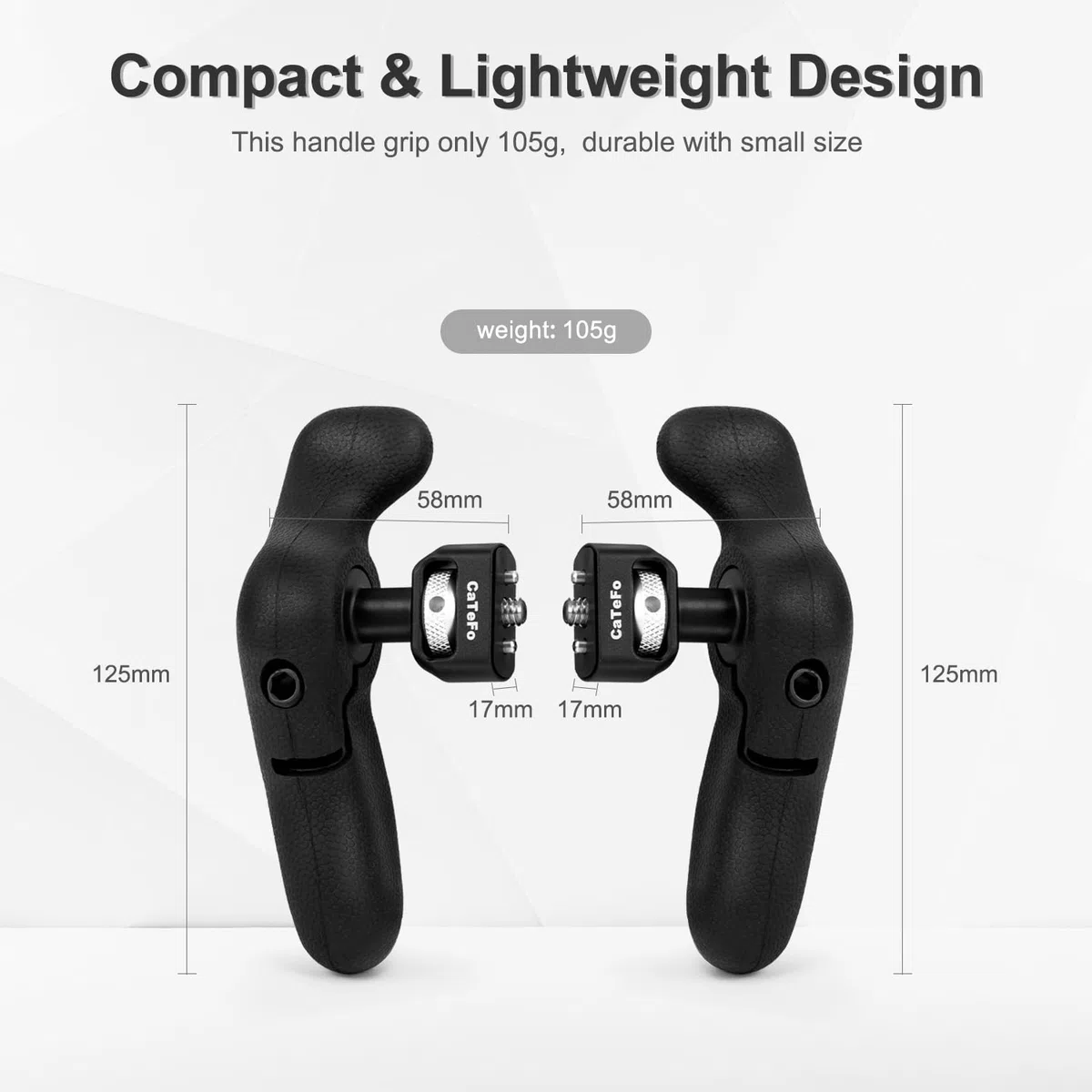 StarGrip Mini uchwyt boczny ze śrubą 1/10.2 cm i kołkami ustalającymi do lustrzanek cyfrowych, klatki na smartfona, iPada, klatki, monitora z regulacją 360 stopni