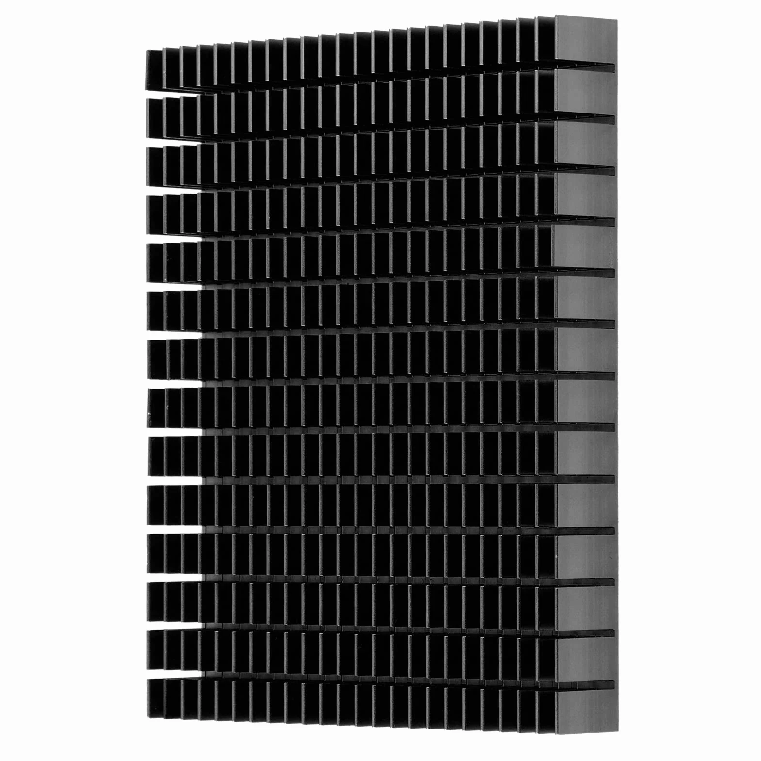 Aluminiowy radiator, chłodnica do wzmacniaczy CPU - płytki drukowane, 150 x 1220 x 20 mm, wyższy transfer ciepła, wysokiej wydajności chłodnicy (BLACK)