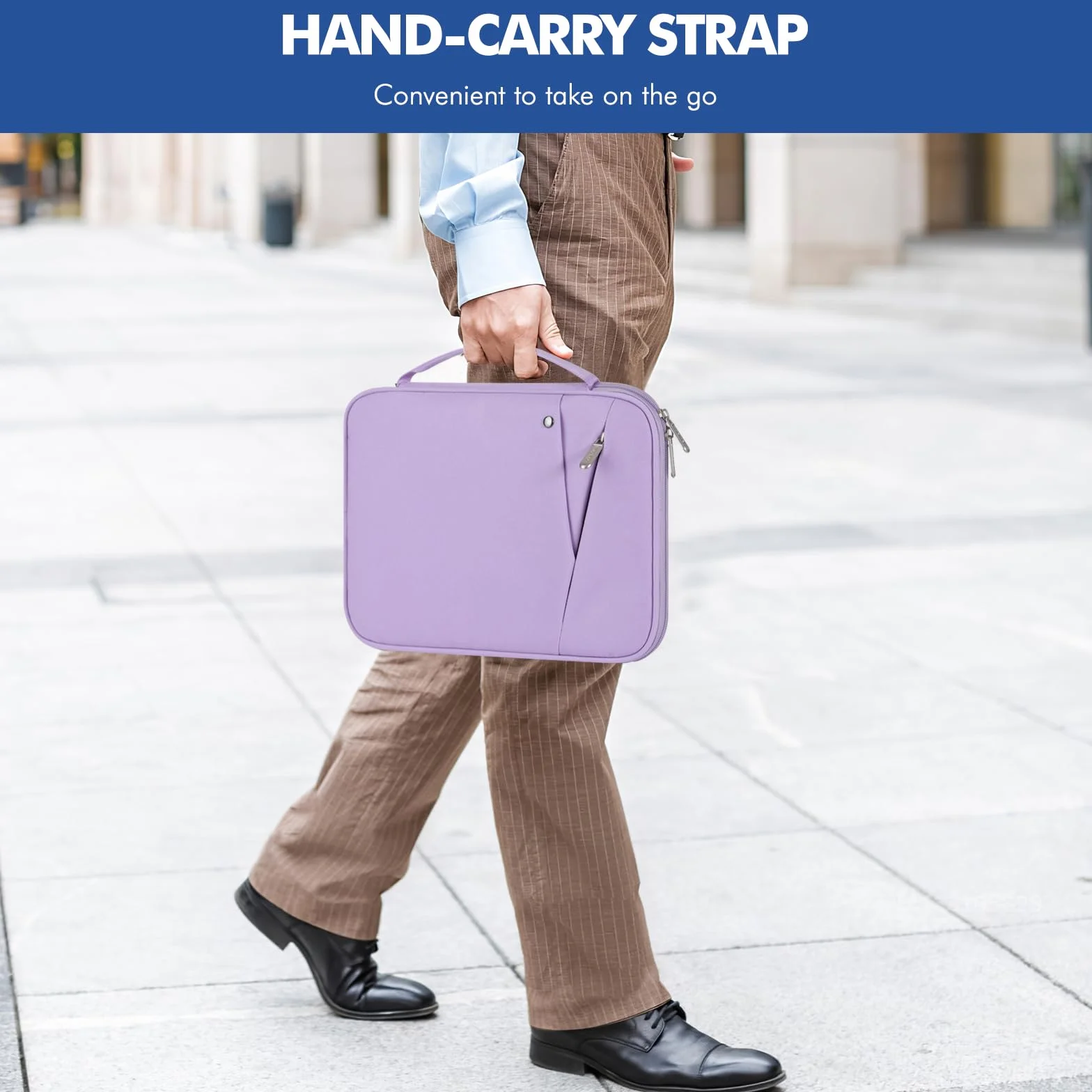 MoKo 9-11 Inch Tablet Sleeve Carrying Case with Handle, Padded Protective Travel Bag for New 11 inch iPad Air M3 2025, iPad A16 11", iPad Pro 11 M4, iPad 10/9/8/7th, Tab S9/S8 11, Purple