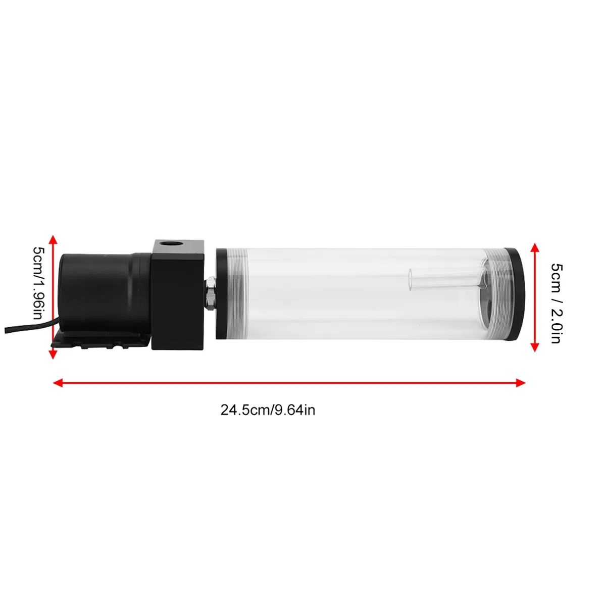 Komputer akrylowy Tyenaza DIY Zbiornik cylindra chłodzącego wodę 19W Pompa G1/4 (160 mm)